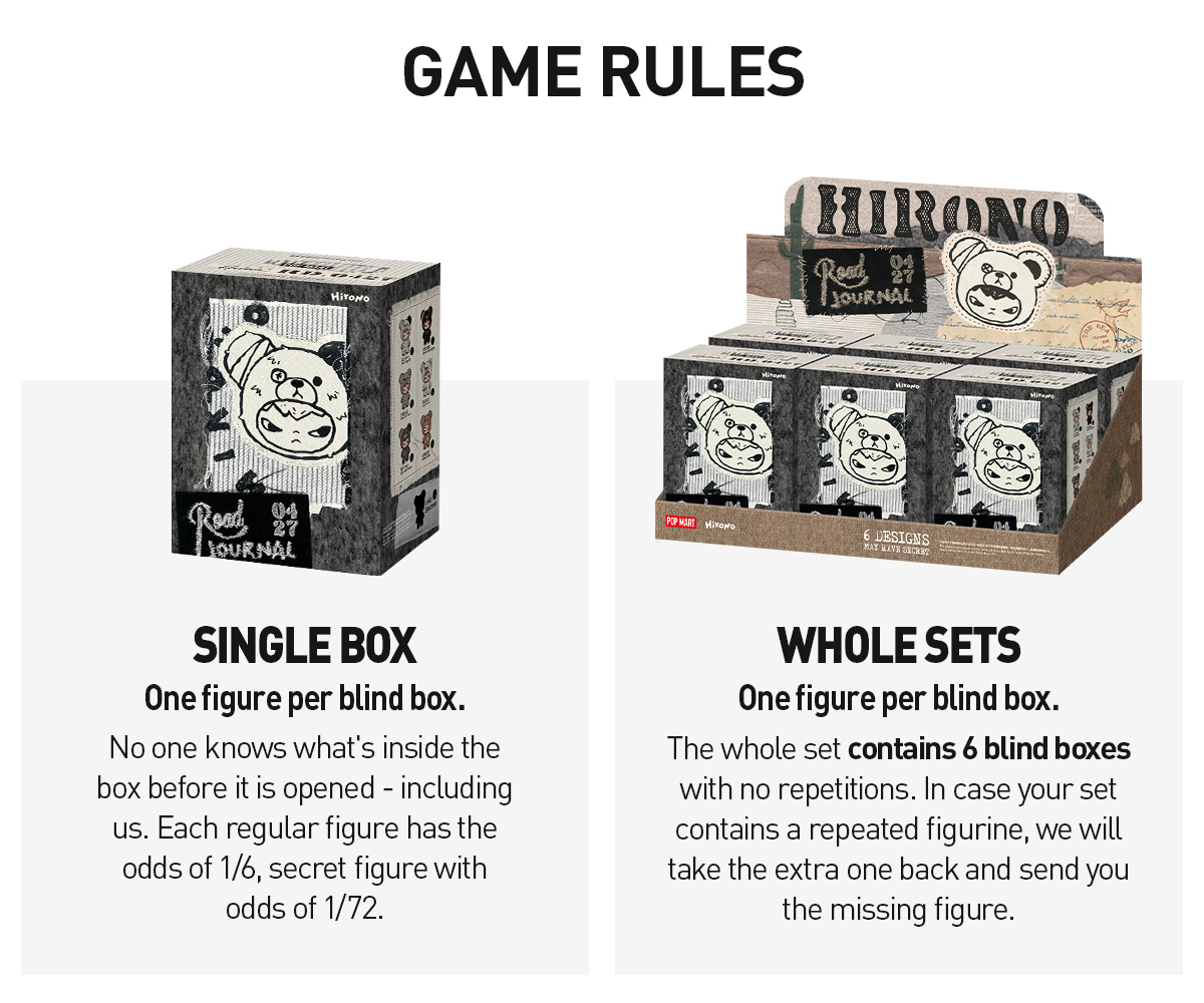 POP NOW:Hirono Road Journal Series-Plush Doll Pendant Blind Box