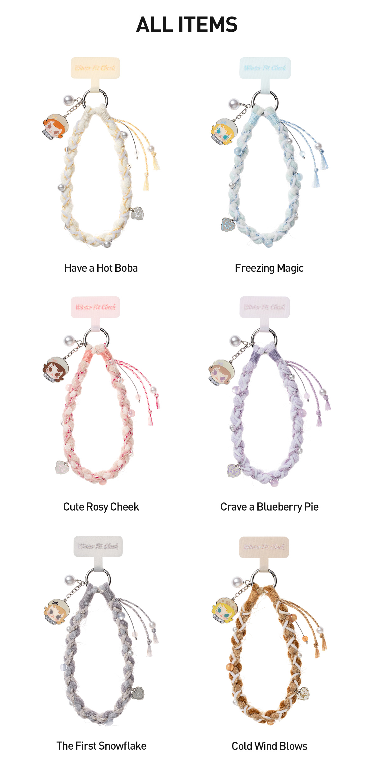 Baby Molly Winter Fit Check lanyard 黒 Baby Molly Winter Fit Check Series-Lanyard Blind Box