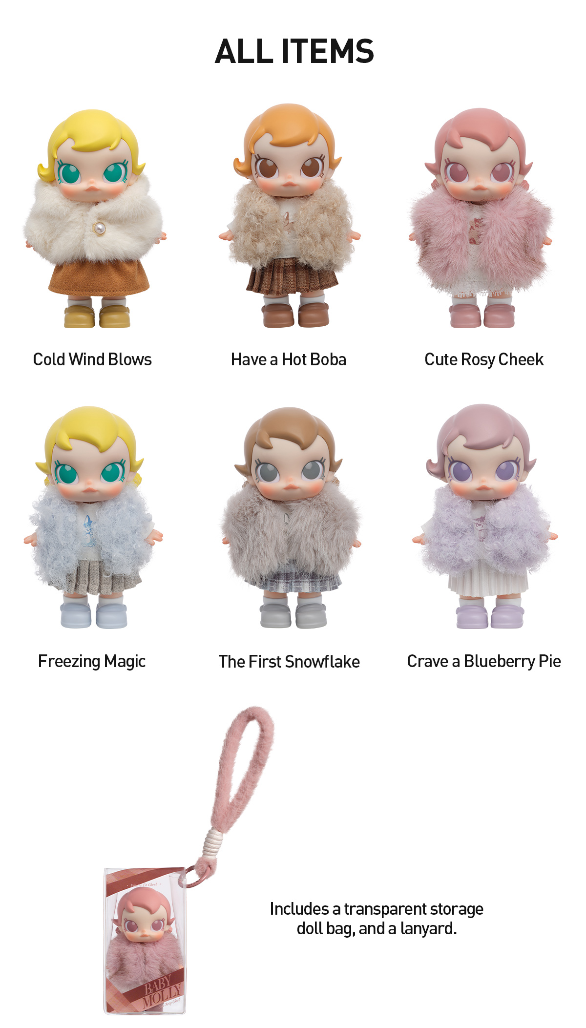 Baby Molly Winter Fit Check Series-Vinyl Plush Pendant Blind Box