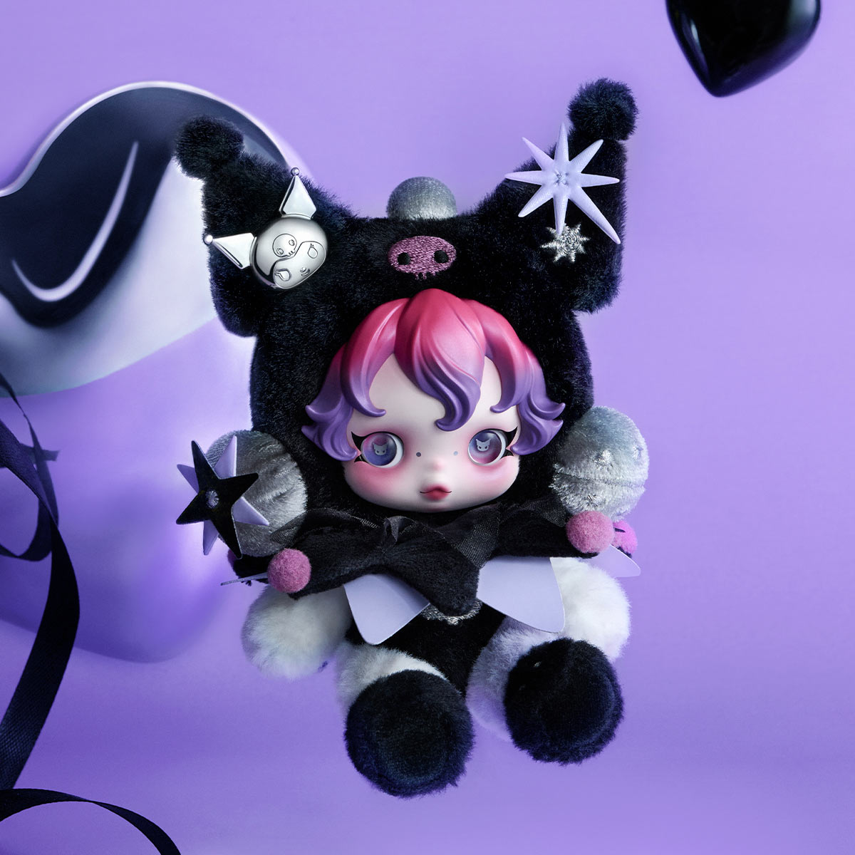 SKULLPANDA × KUROMI Sanrio x Skullpanda 💕Shop now @arttoyfamilia 💗Link in bio