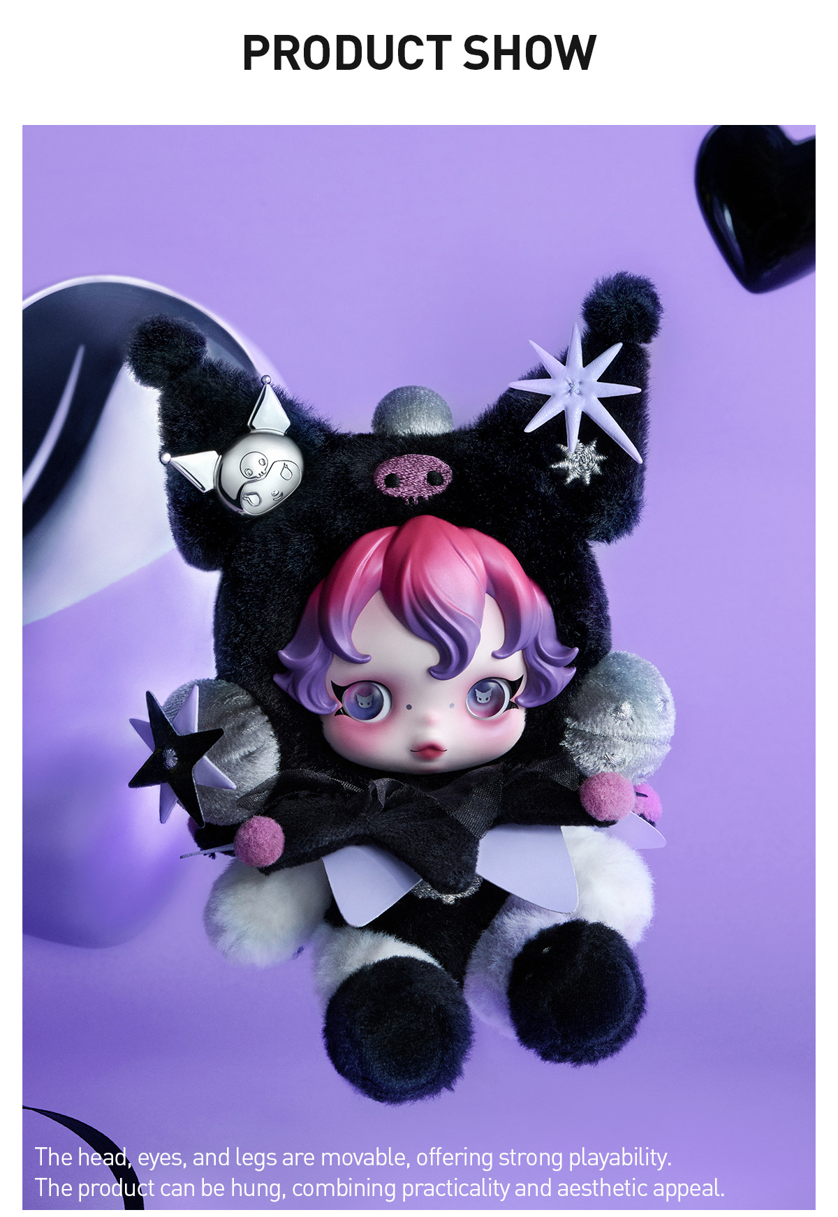 POPMART skullpanda クロミ ③ SKULLPANDA × KUROMI Plush - POP MART (United States)