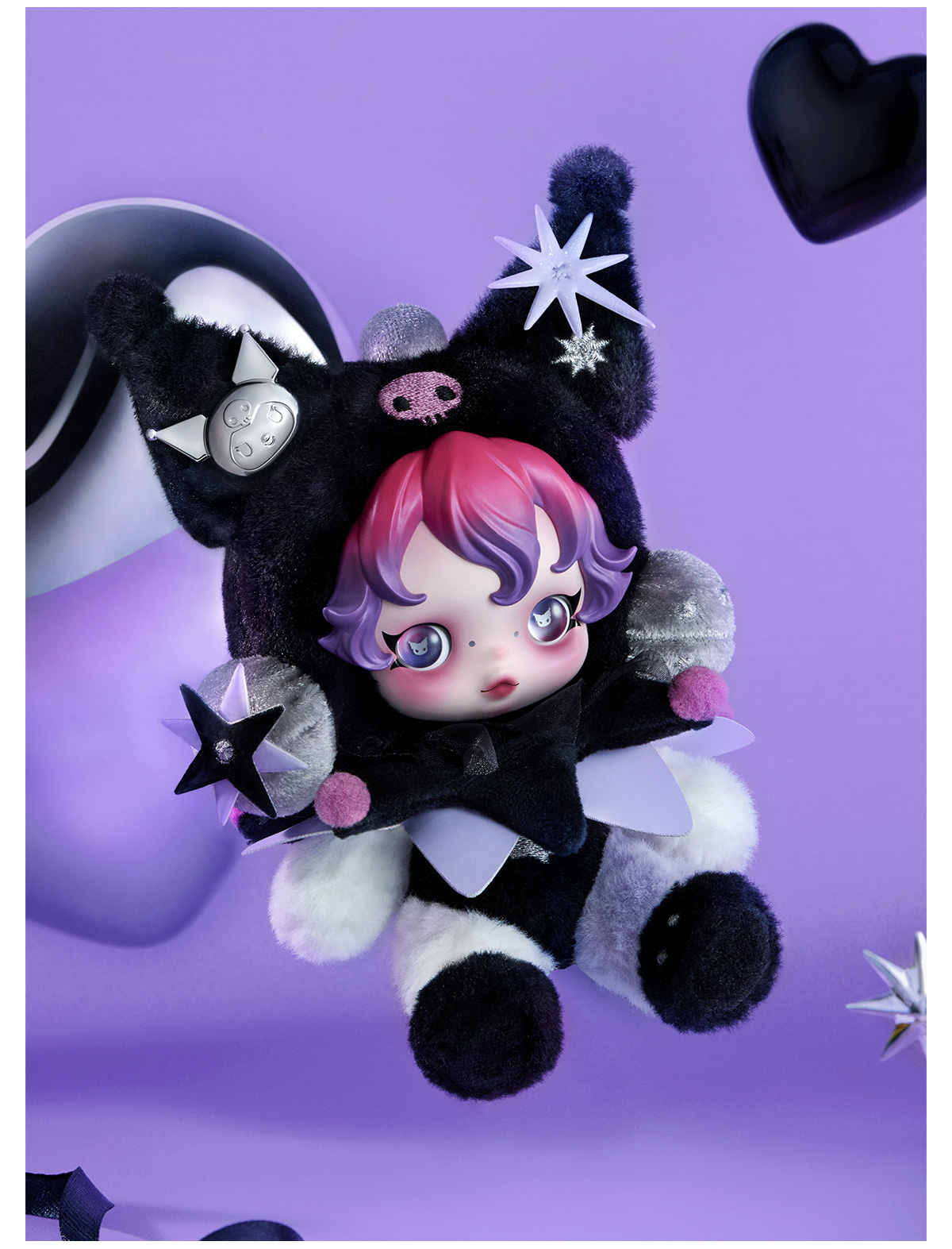 POPMART skullpanda クロミ ④ SKULLPANDA × KUROMI Plush - POP MART (United States)
