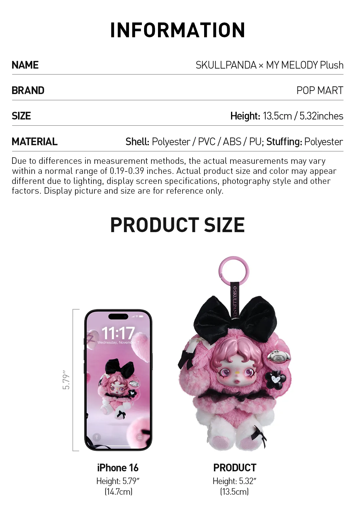 SKULLPANDA × MY MELODY Plush 4 format,webp