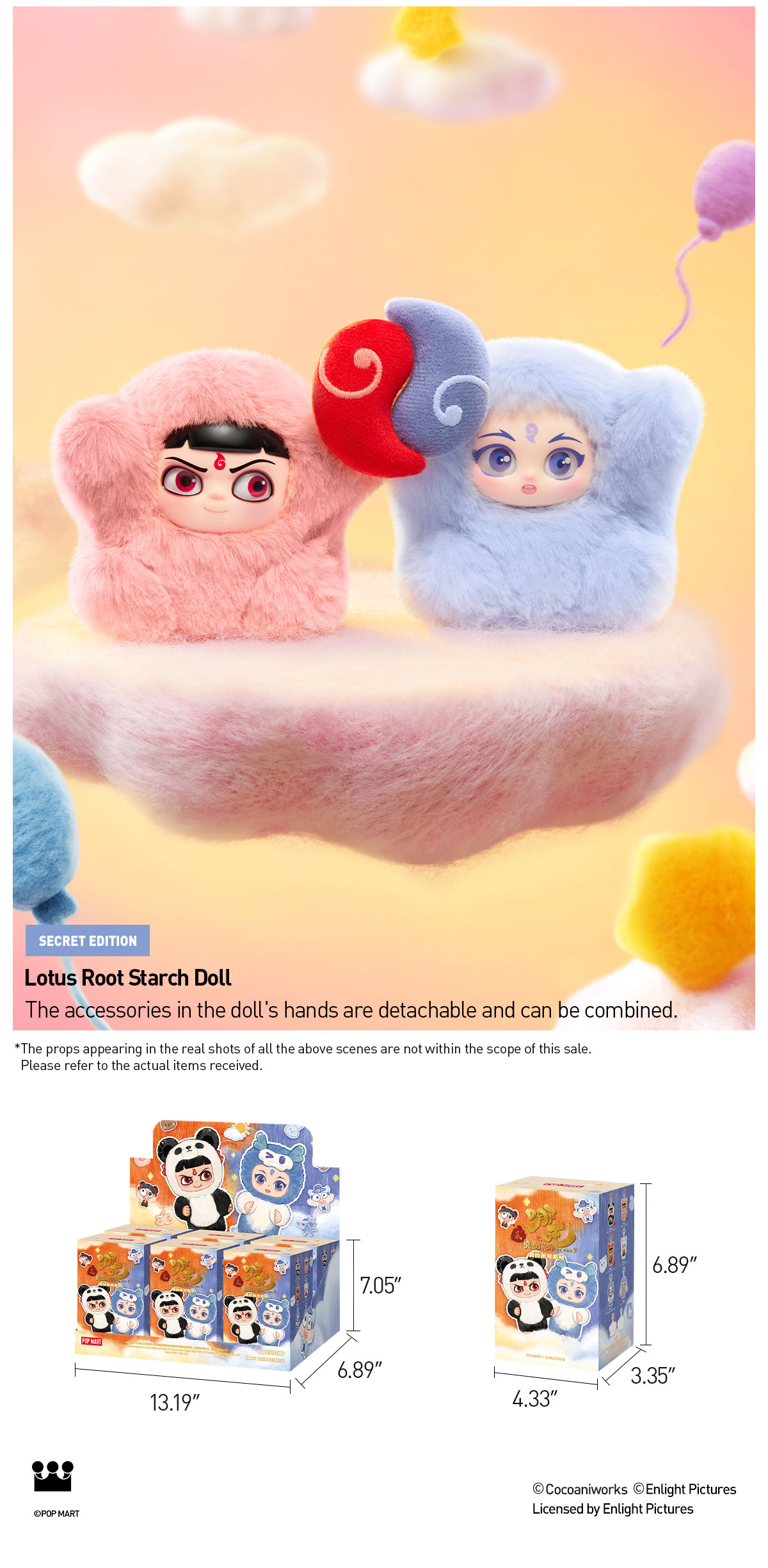 POP NOW:NeZha 2 Dress Up Party Series Vinyl Plush Doll Pendant