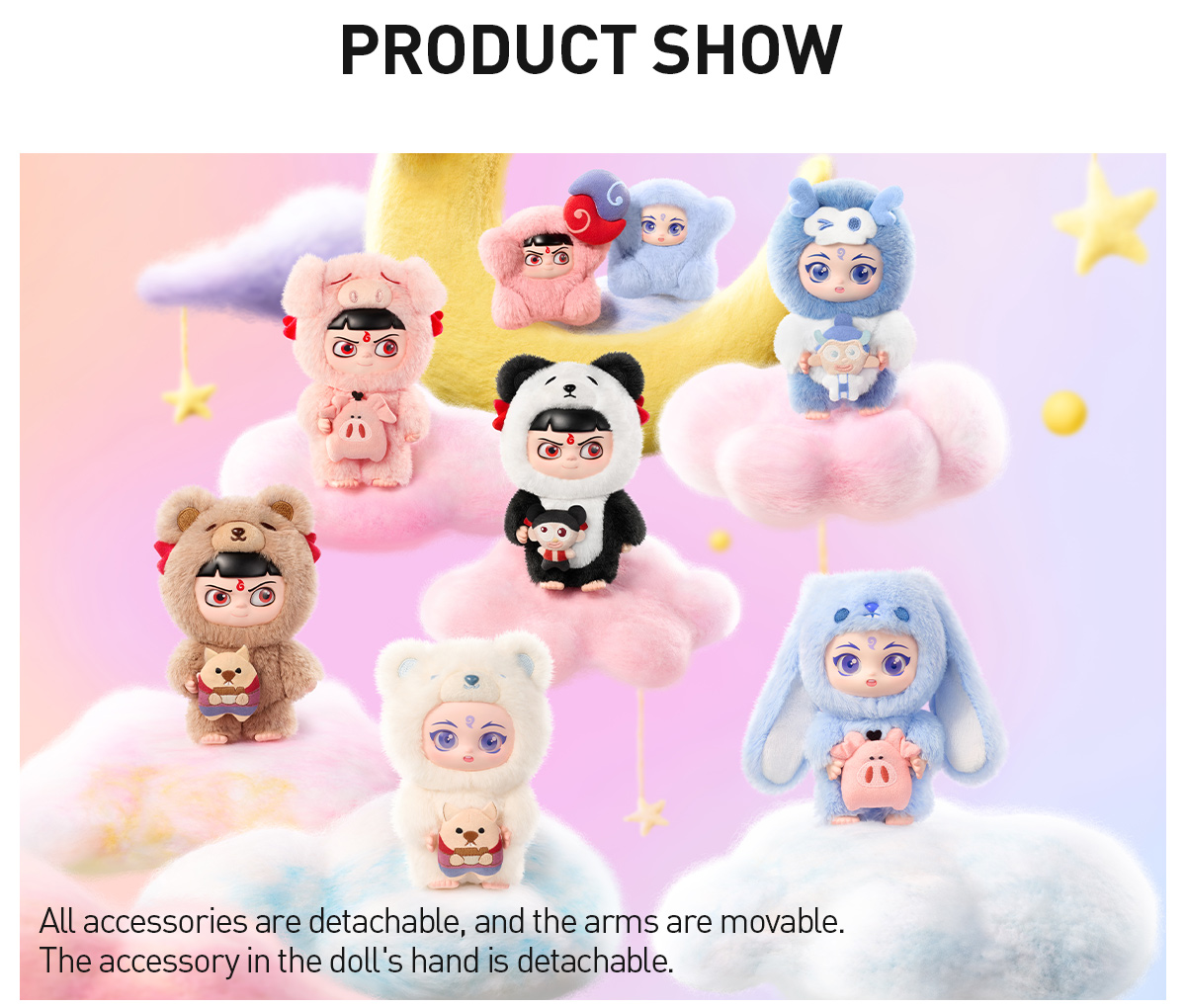 POP NOW:NeZha 2 Dress Up Party Series Vinyl Plush Doll Pendant