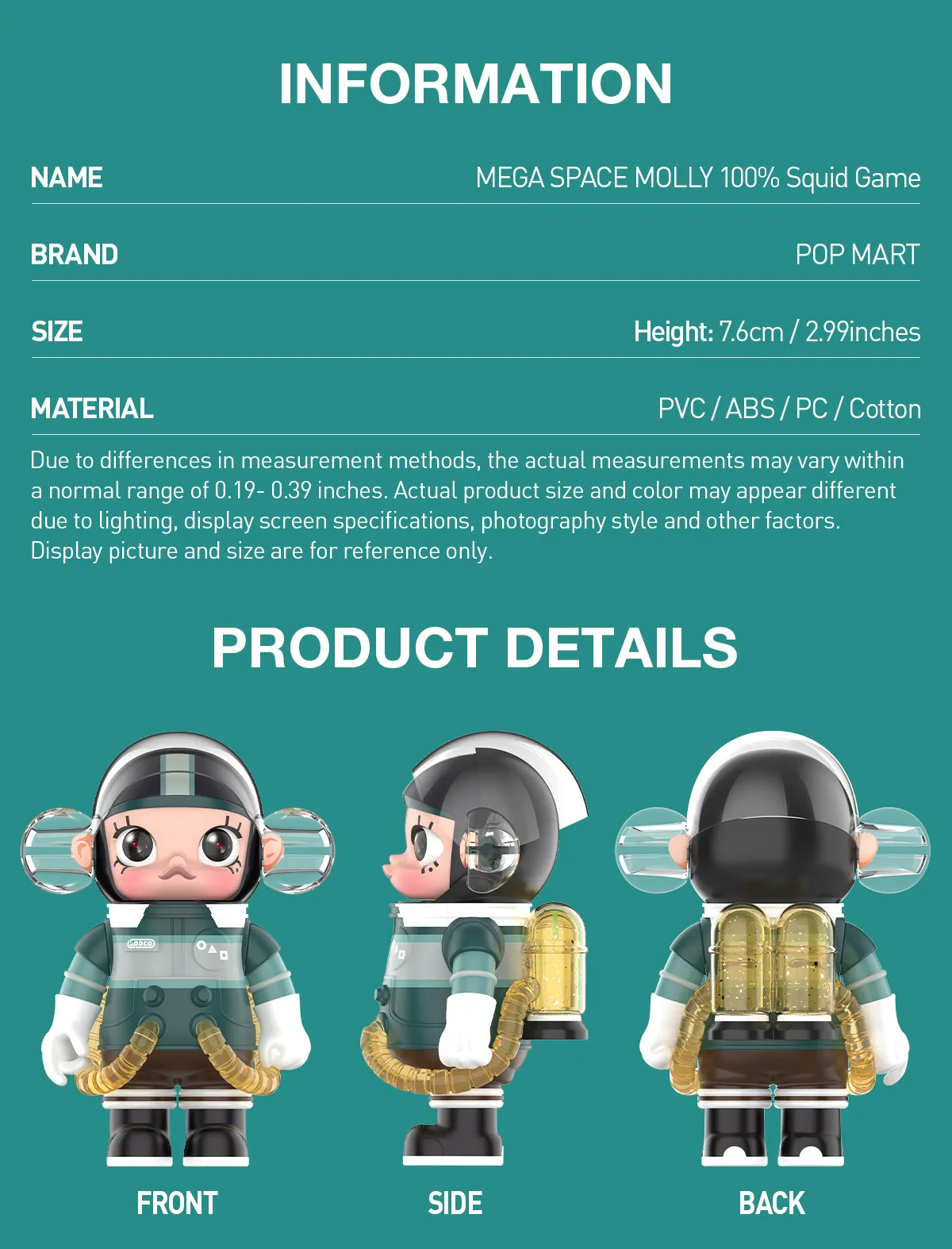 MEGA SPACE MOLLY 100% Squid Game - POP MART (United States)