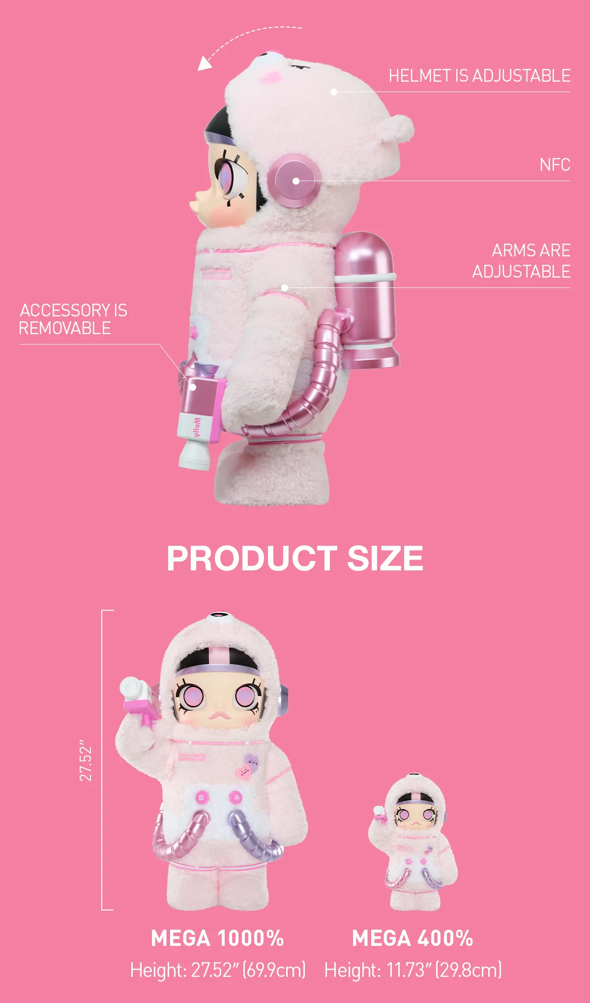 MEGA SPACE MOLLY 1000% Sweet Messages Bear - POP MART (United States)