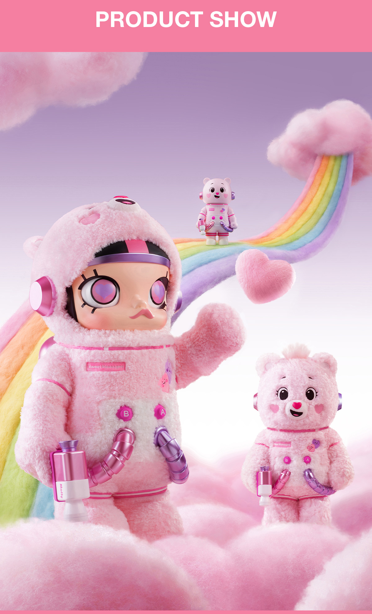 MEGA SPACE MOLLY 1000% Sweet Messages Bear - POP MART (United States)