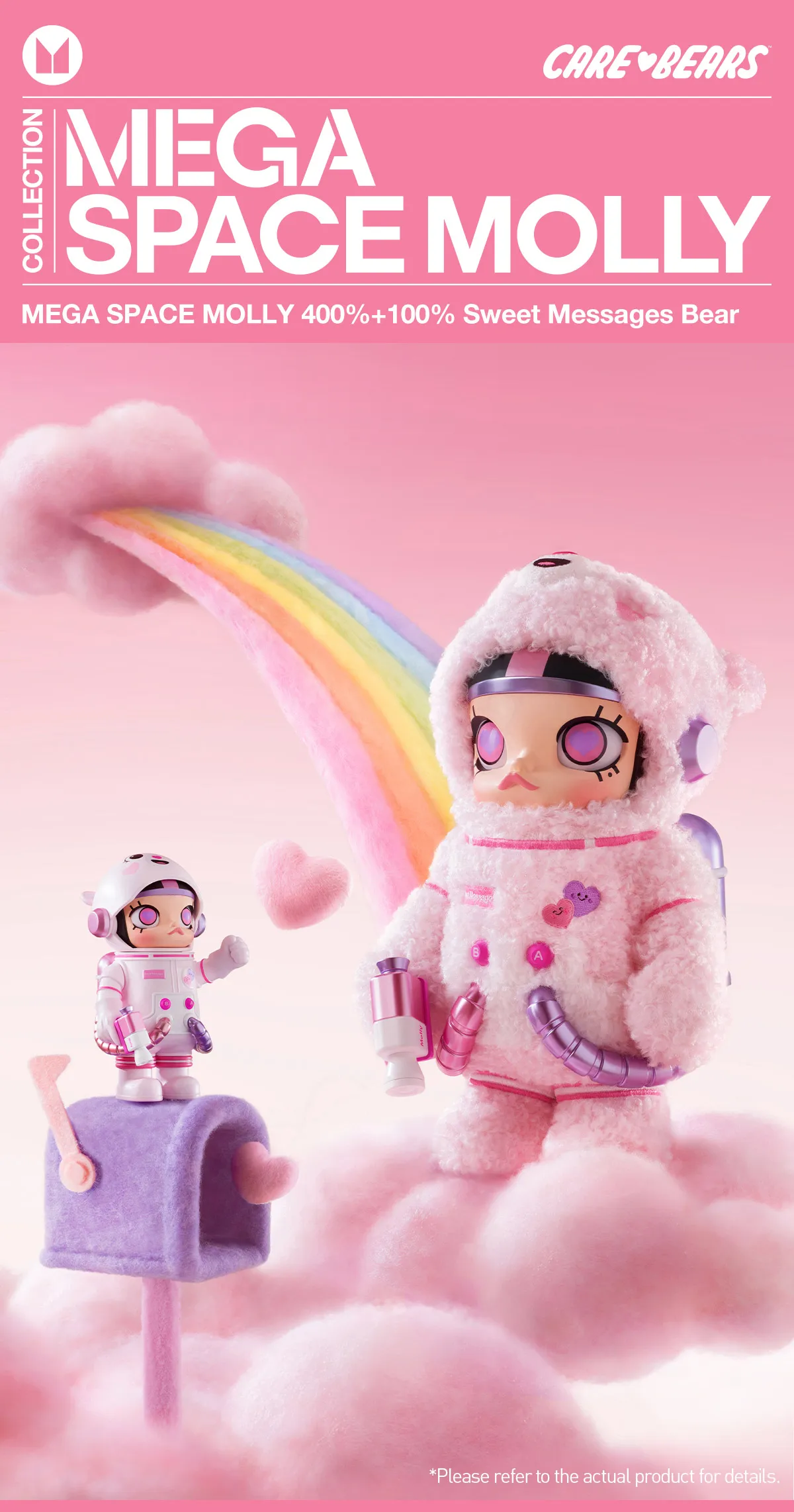 MEGA SPACE MOLLY 400%+100% Sweet Messages Bear - POP MART (United