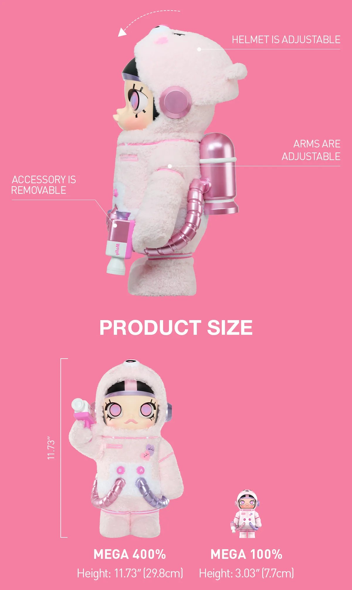 MEGA SPACE MOLLY 400%+100% Sweet Messages Bear - POP MART (United