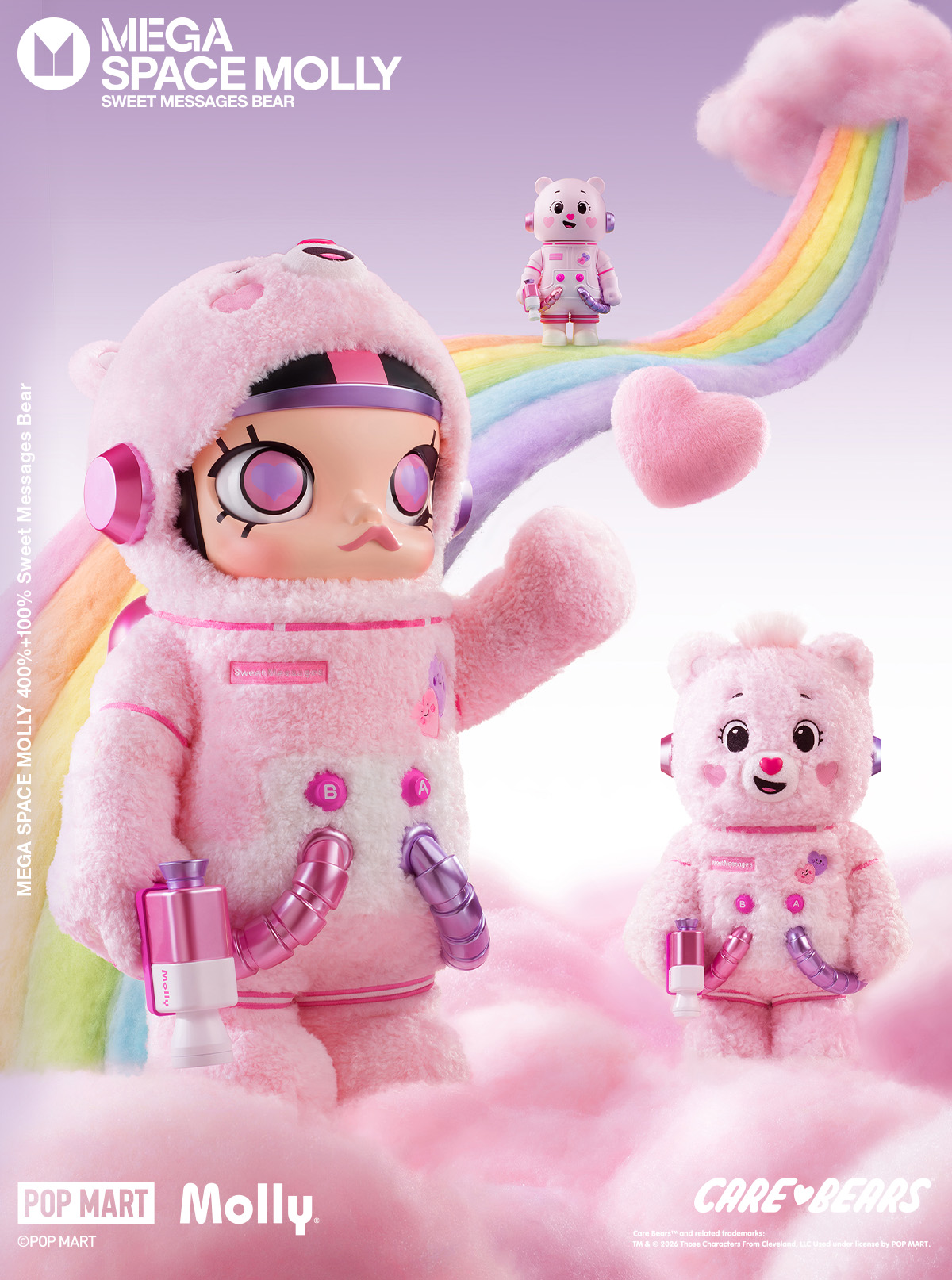 MEGA 400% Medium Dolls｜Labubu Pink Blue Limited Figures｜POP MART