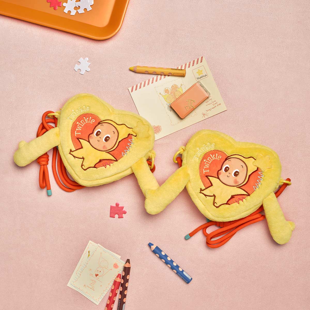 Twinkle Twinkle Crush On You Series-Hand-in-Hand Heart Bag - POP