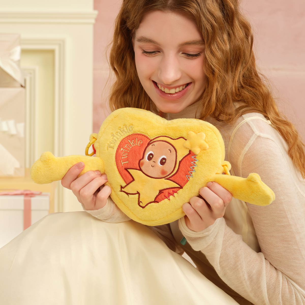 Twinkle Twinkle Crush On You Series-Hand-in-Hand Heart Bag - POP