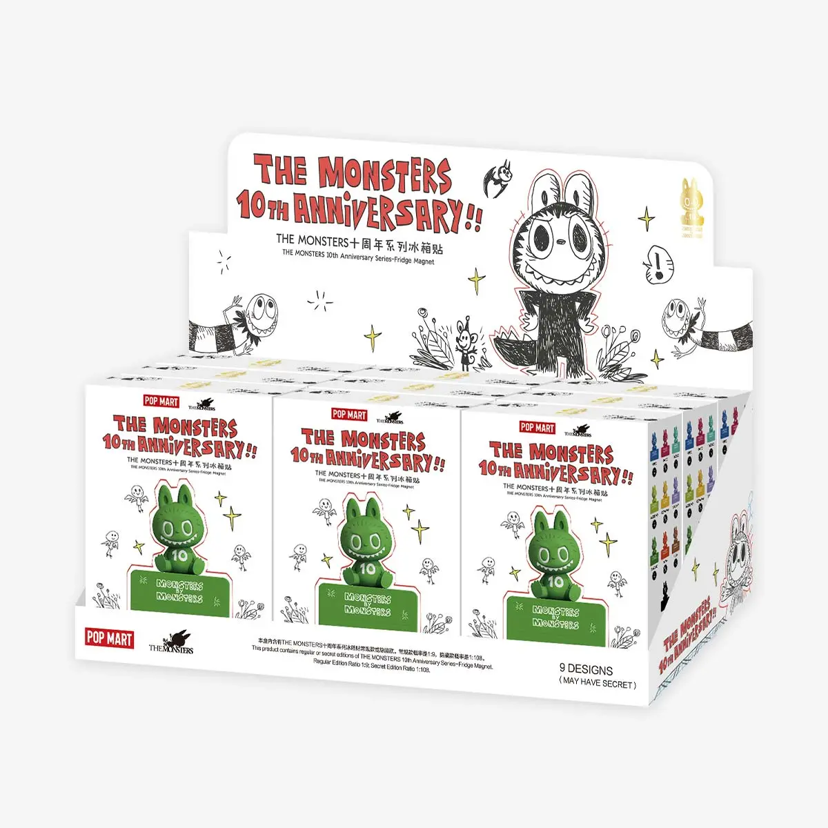 THE MONSTERS 10th Anniversary Series Fridge Magnet - POP MART 