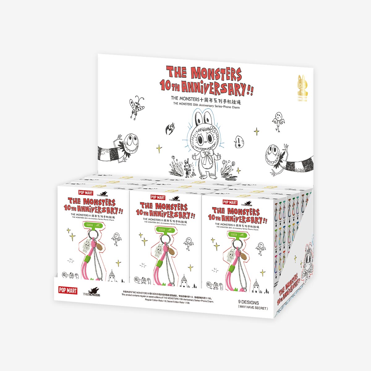 THE MONSTERS 10th Anniversary Series Phone Charm - POP MART (Mexico)