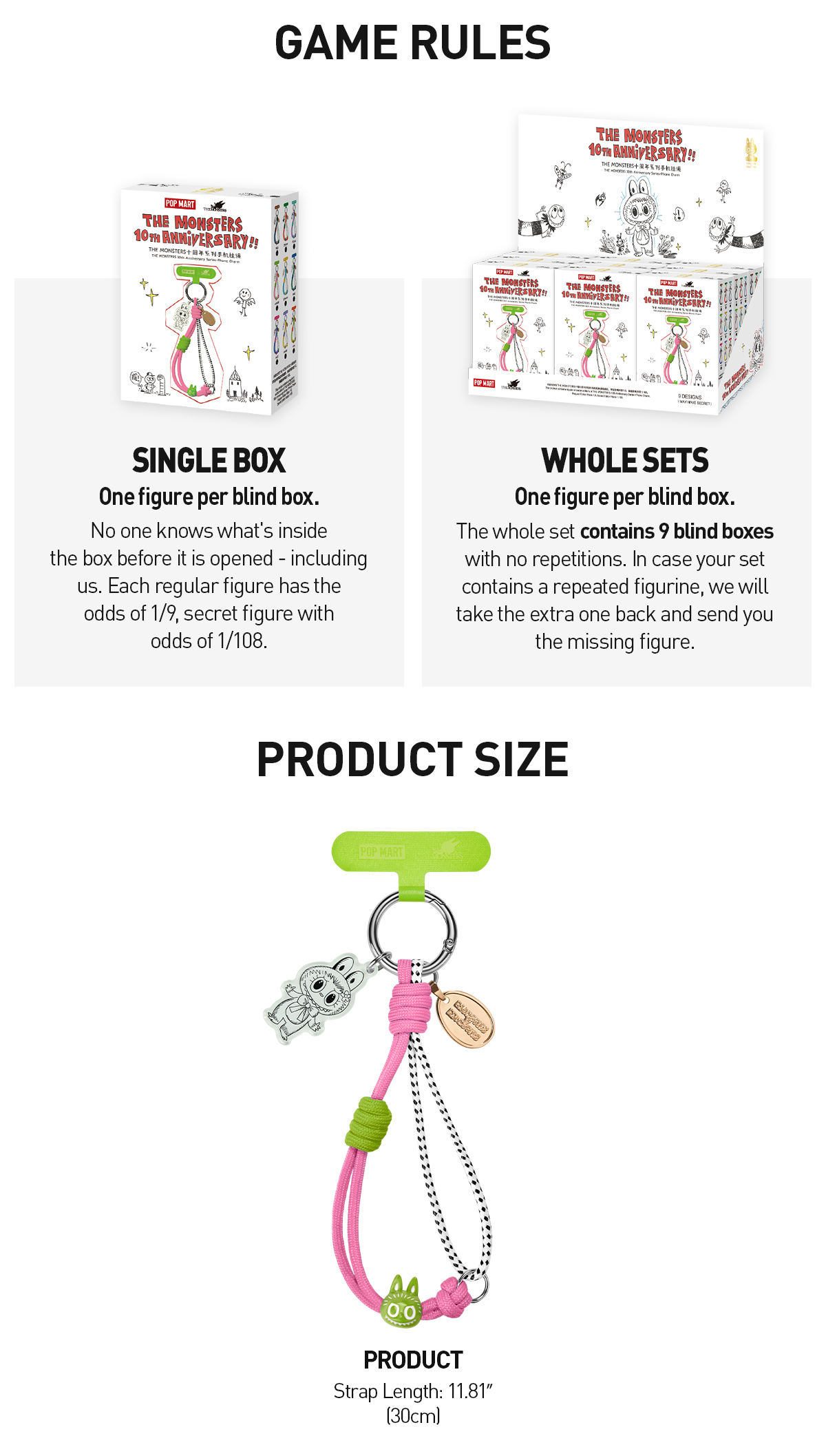 POP NOW:THE MONSTERS 10th Anniversary Series Phone Charm - POP