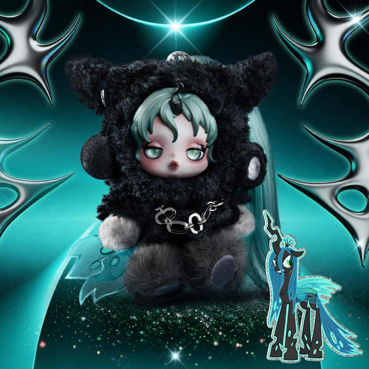 SKULLPANDA × My Little Pony Series Plush Doll Pendant - POP MART