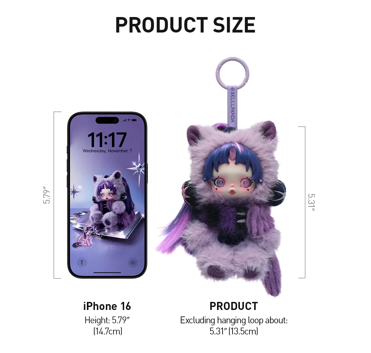 POP NOW:SKULLPANDA × My Little Pony Series Plush Doll Pendant 