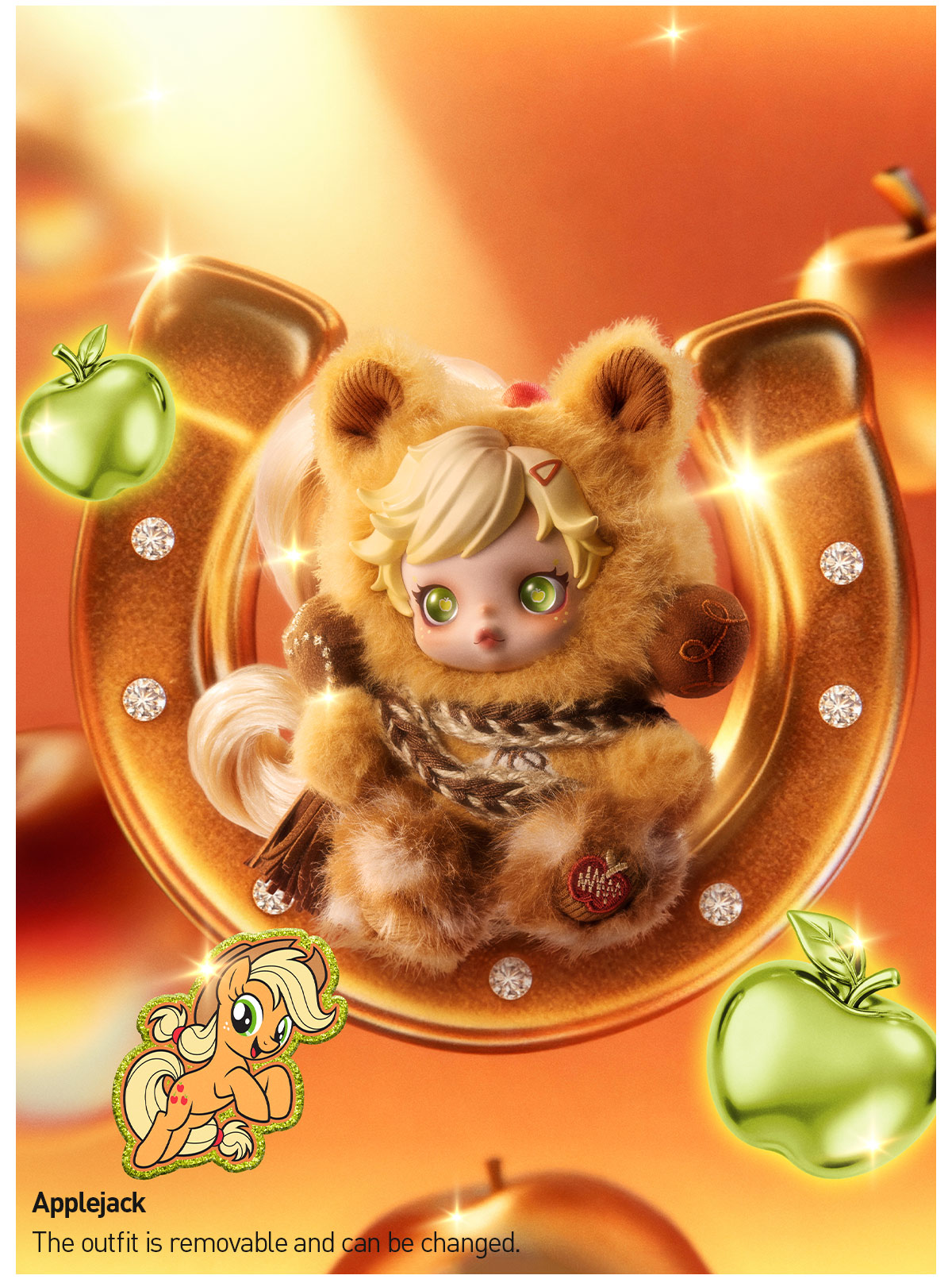 POP NOW:SKULLPANDA × My Little Pony Series Plush Doll Pendant