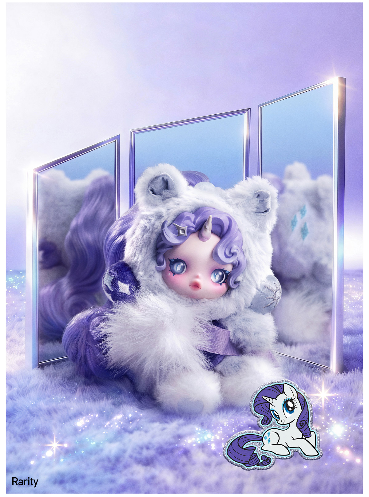 POP NOW:SKULLPANDA × My Little Pony Series Plush Doll Pendant