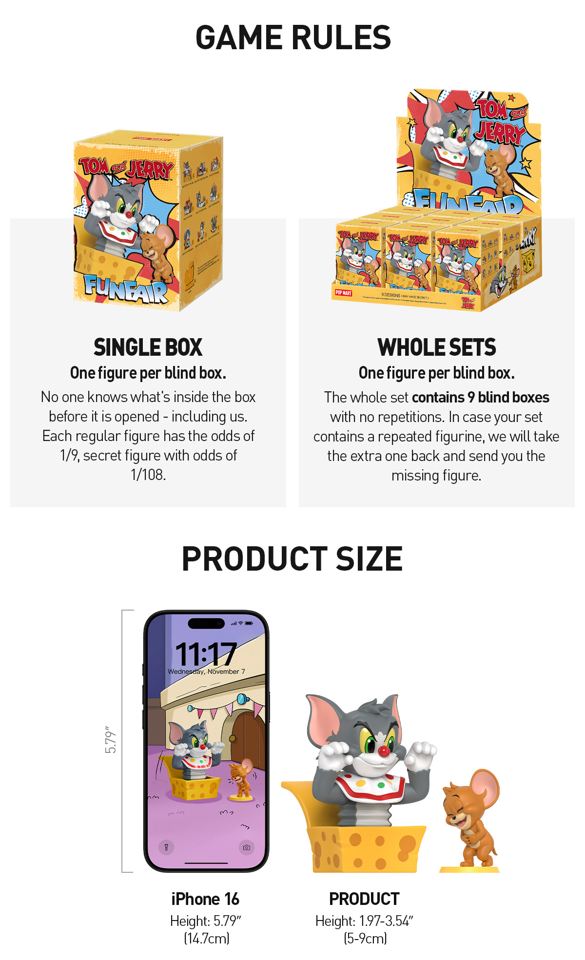 POP NOW:Tom and Jerry: Funfair Series Figures - POP MART (United