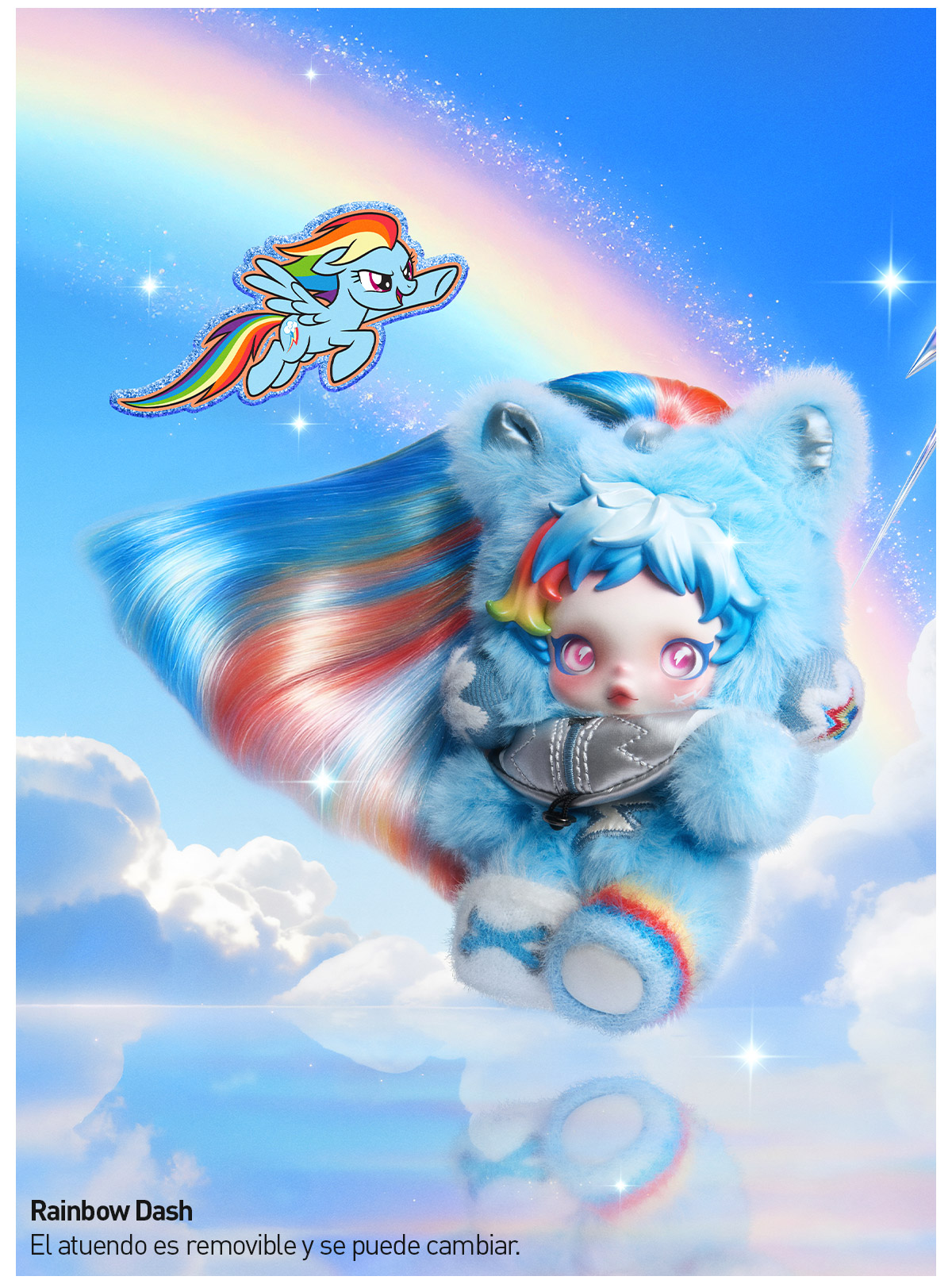 POP NOW:SKULLPANDA × My Little Pony Series Plush Doll Pendant