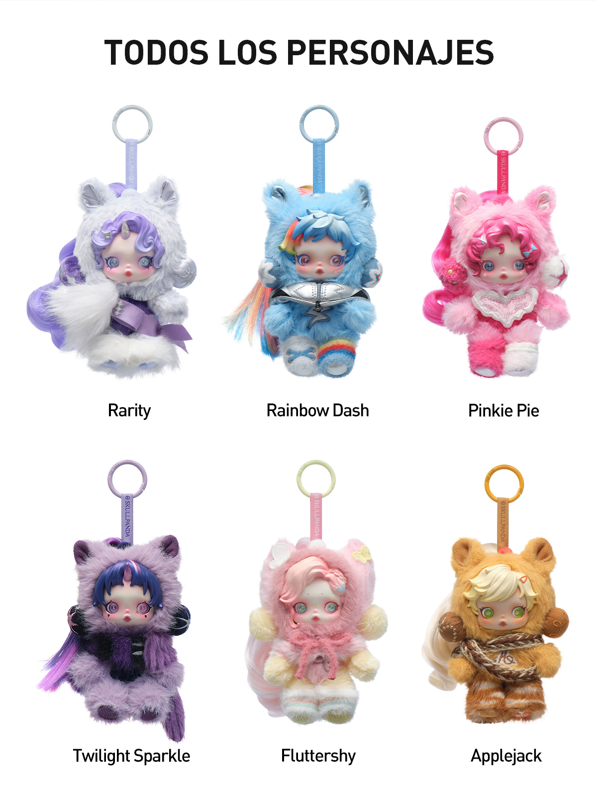 POP NOW:SKULLPANDA × My Little Pony Series Plush Doll Pendant