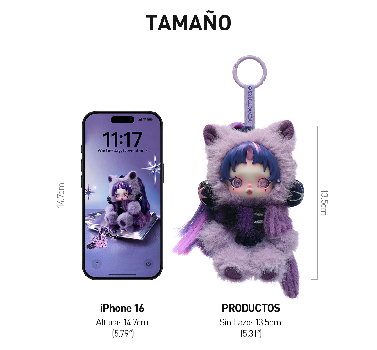 POP NOW:SKULLPANDA × My Little Pony Series Plush Doll Pendant