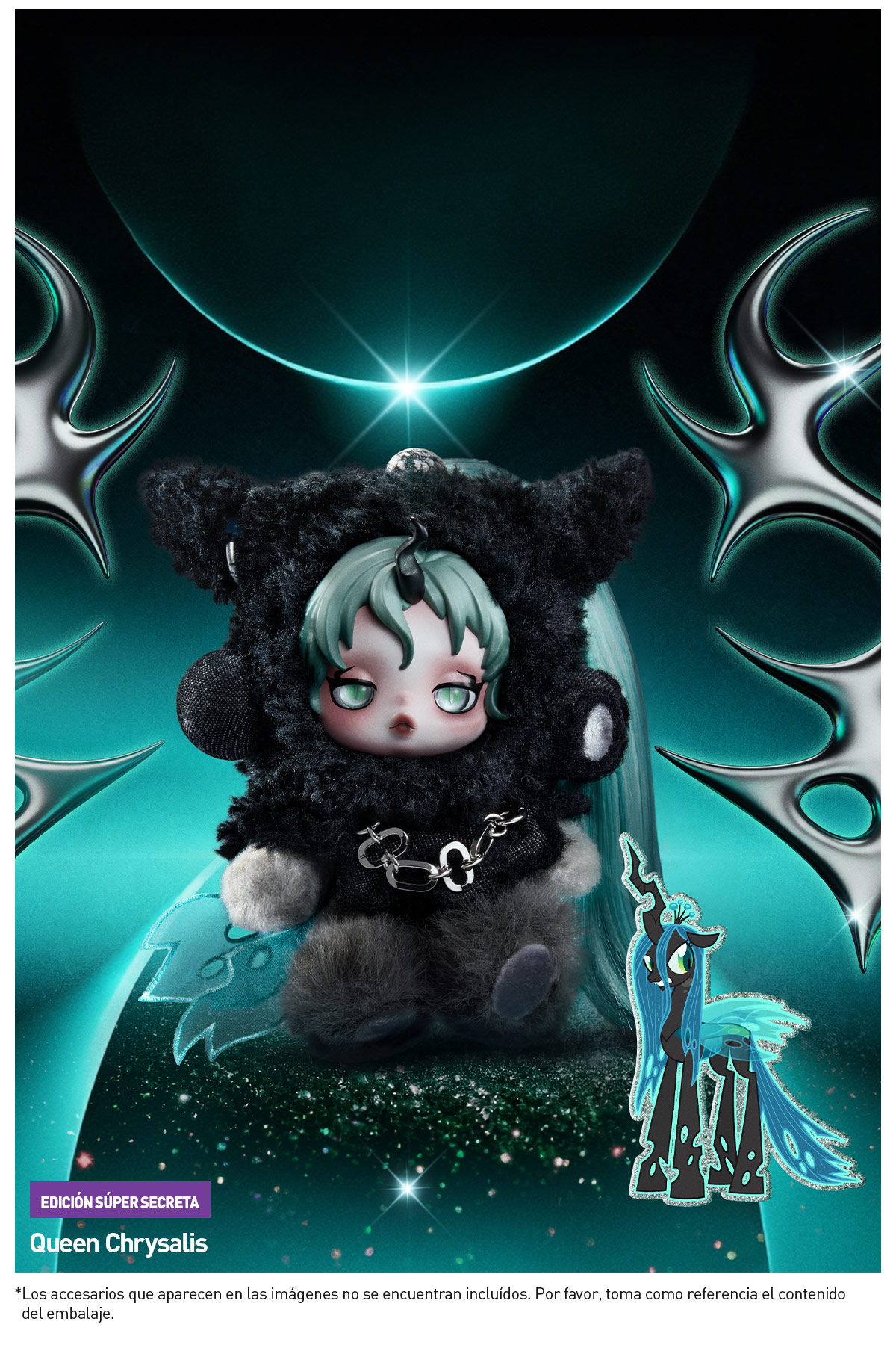 POP NOW:SKULLPANDA × My Little Pony Series Plush Doll Pendant