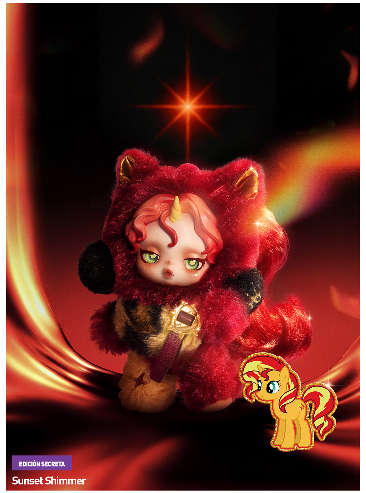 POP NOW:SKULLPANDA × My Little Pony Series Plush Doll Pendant