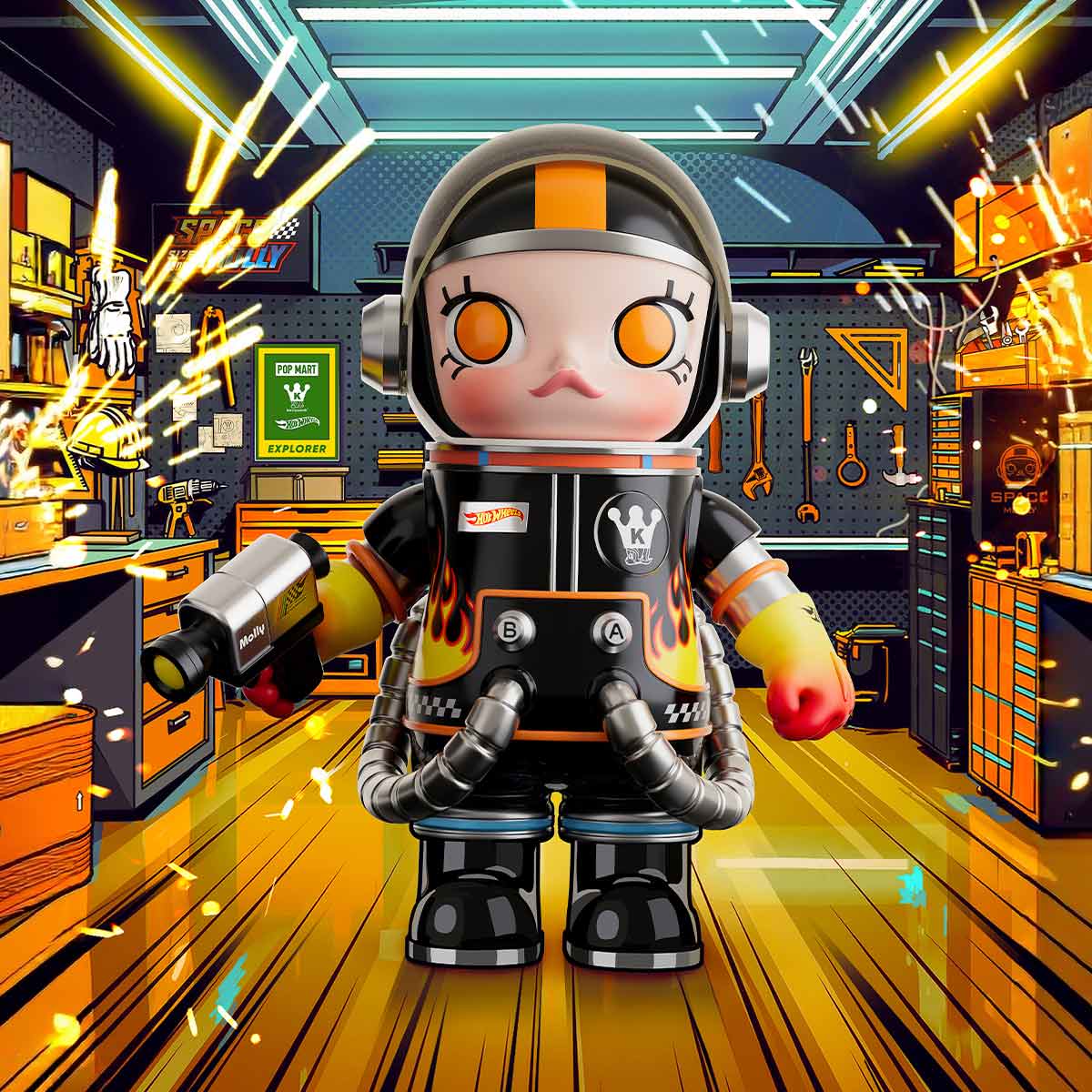 MEGA SPACE MOLLY 400% HOT WHEELS - POP MART (United States)