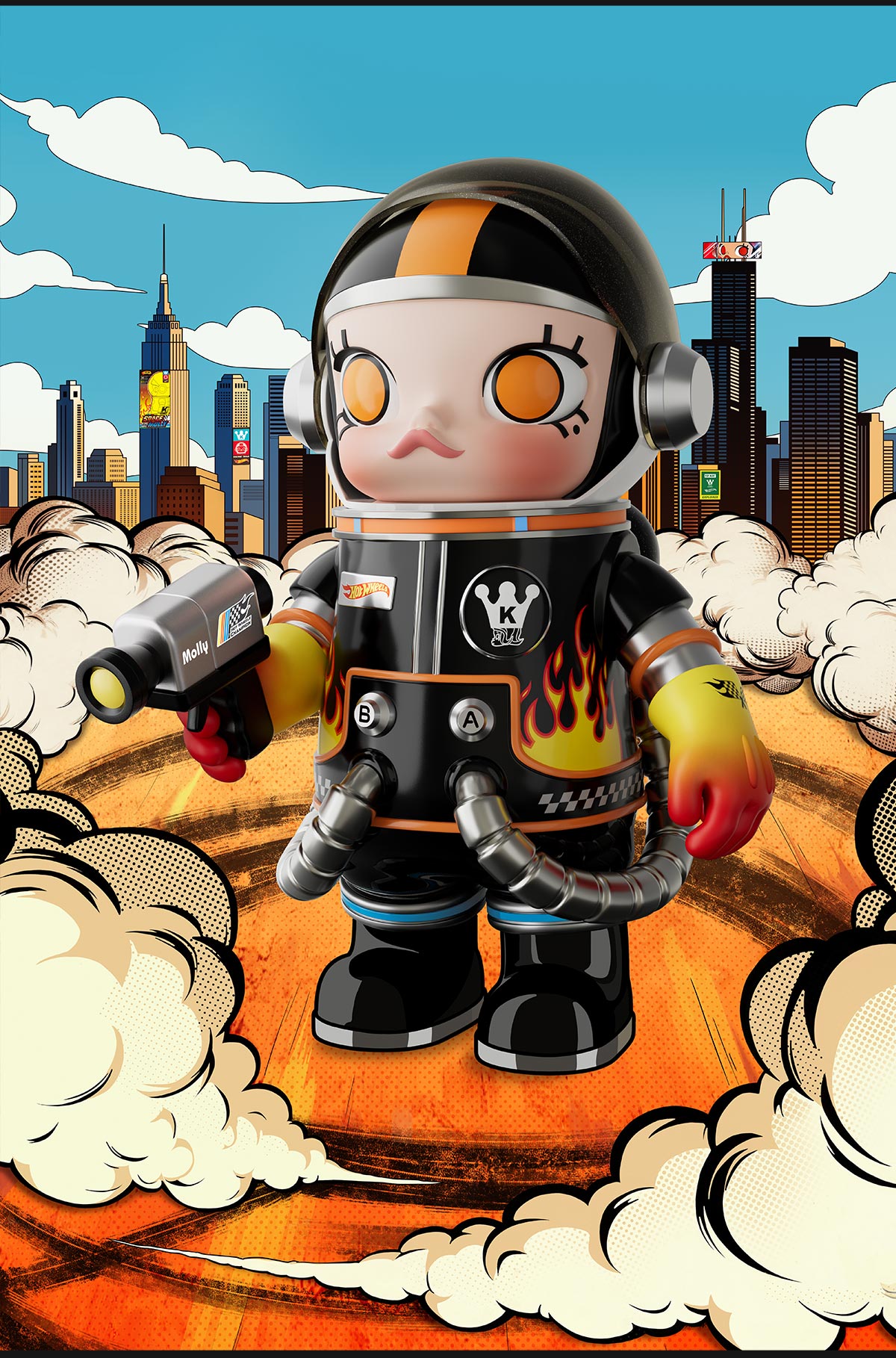 MEGA SPACE MOLLY 400% HOT WHEELS - POP MART (United States)