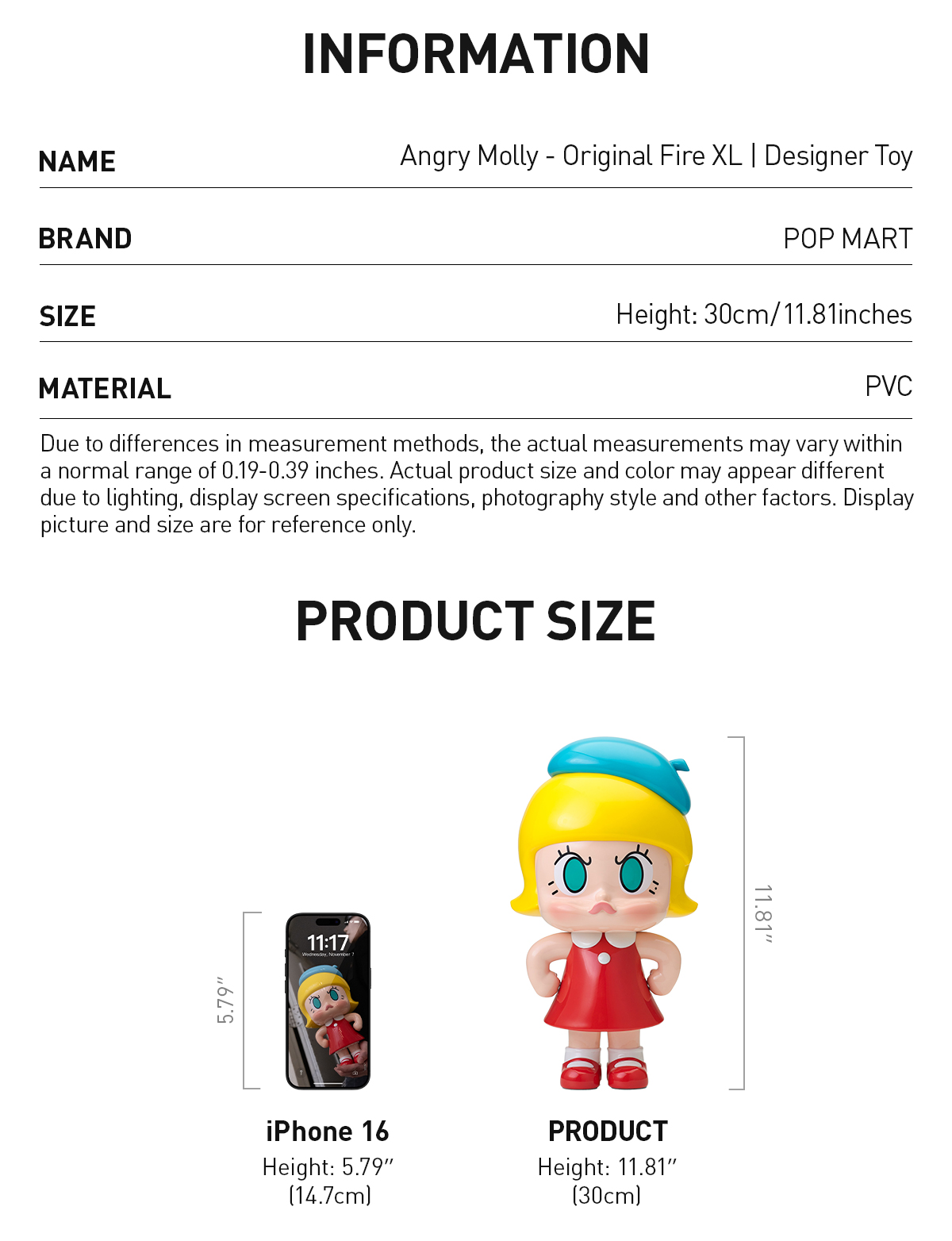 Angry Molly - Original Fire XL｜Designer Toy - POP MART (Canada)