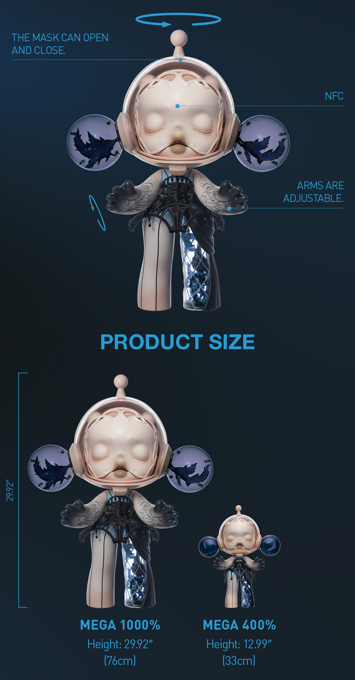 MEGA α SKULLPANDA 1000% Guo Pei-Alternate Universe|POP MART US