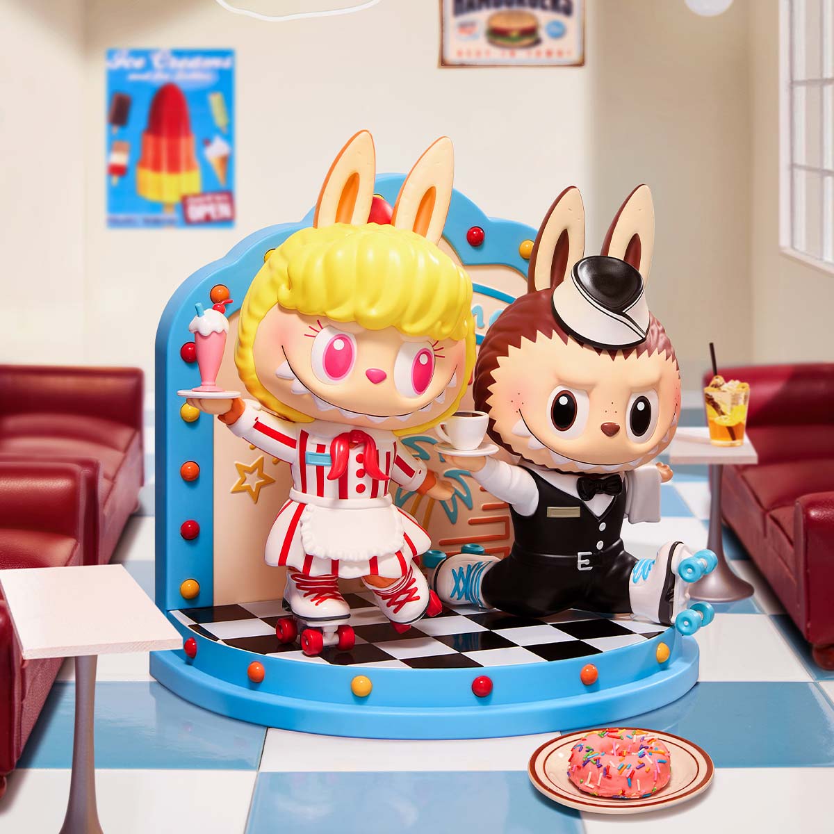 the monsters cafeteria ビッグサイズ　ラブブ THE MONSTERS Cafeteria Figurine - POP MART (Canada)