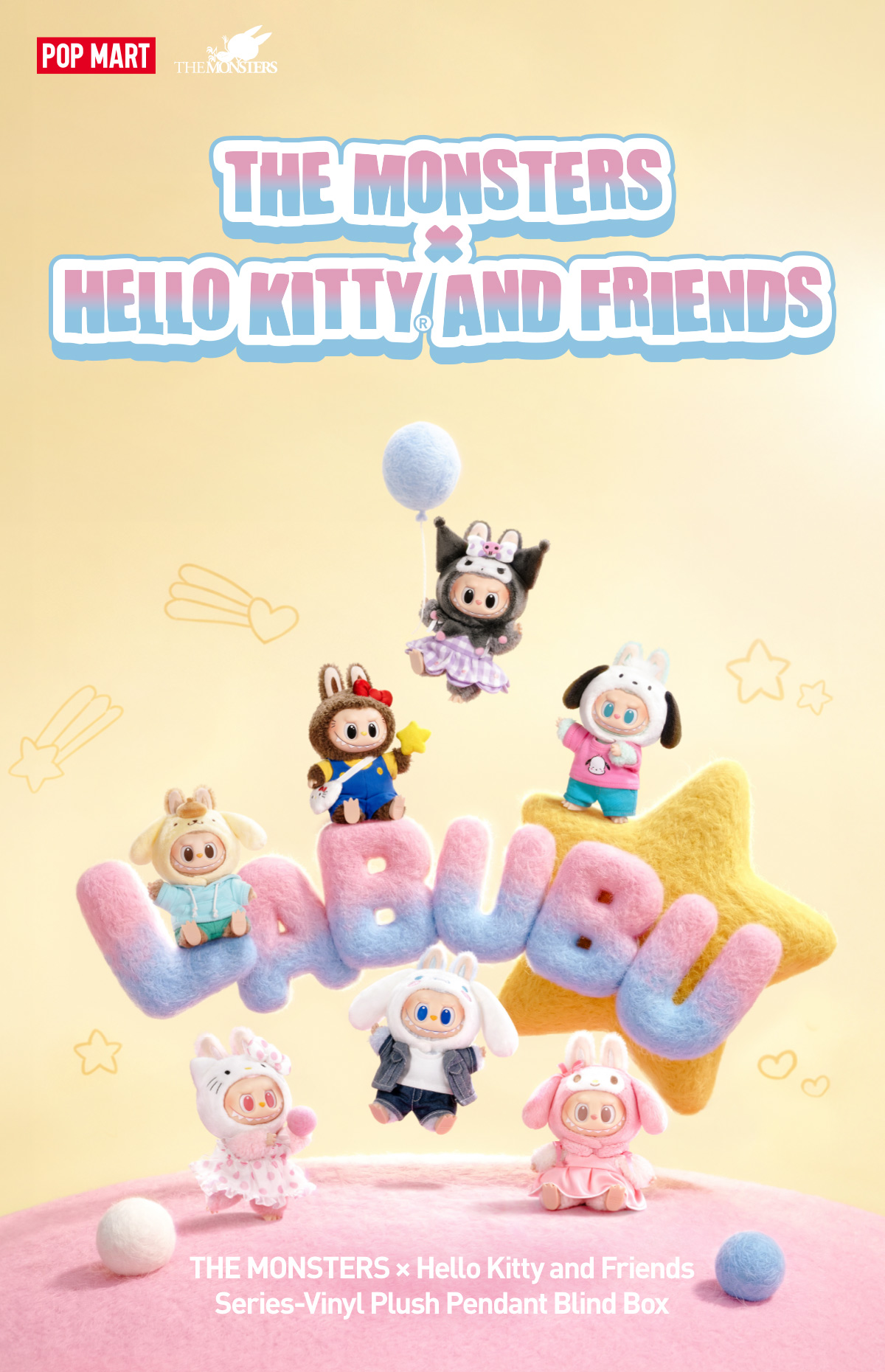 Sanrio THE × Characters MONSTERS POP Plush ぬいぐるみペンダント