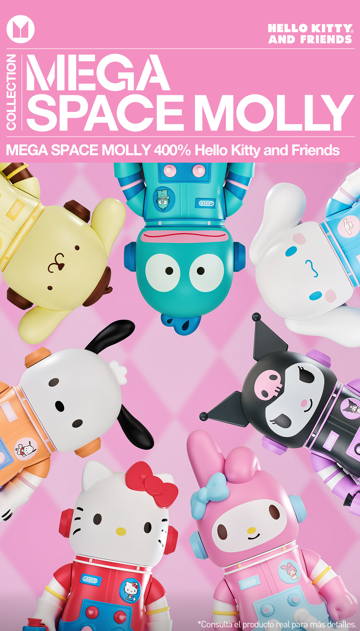 POPMART★MEGA SPACE MOLLY★ハローキティちゃん MEGA SPACE MOLLY 400% Hello Kitty and Friends - POP MART (Mexico)