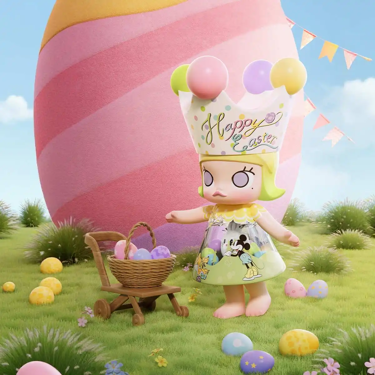 MEGA ROYAL MOLLY 400% Mickey and Friends-Happy Easter