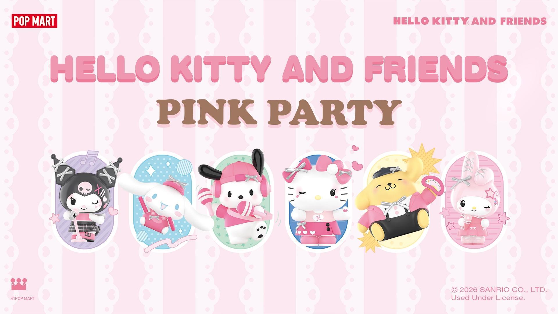 Hello Kitty and Friends Pink Party Series Figures - POP MART