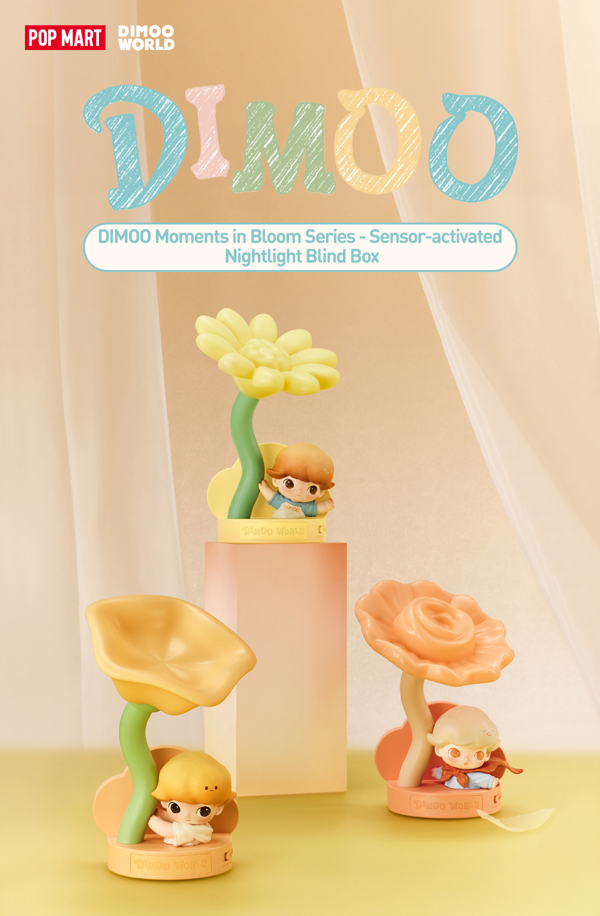POP NOW:DIMOO Moments in Bloom Series - Sensor-activated