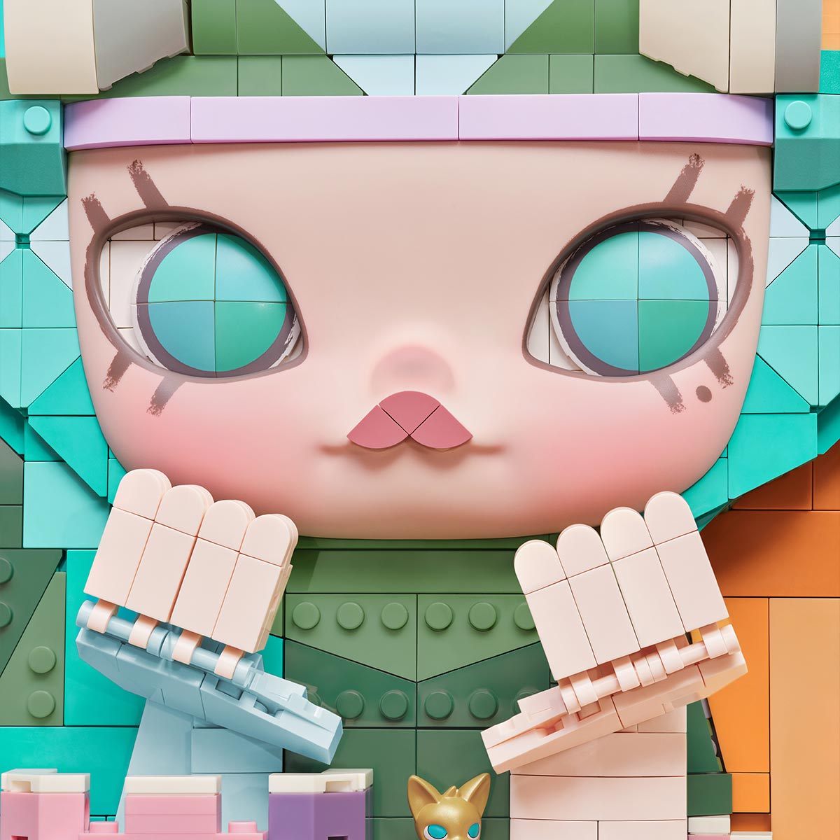 MOLLY Lost Triceratops Building Block Art - POP MART (United States)