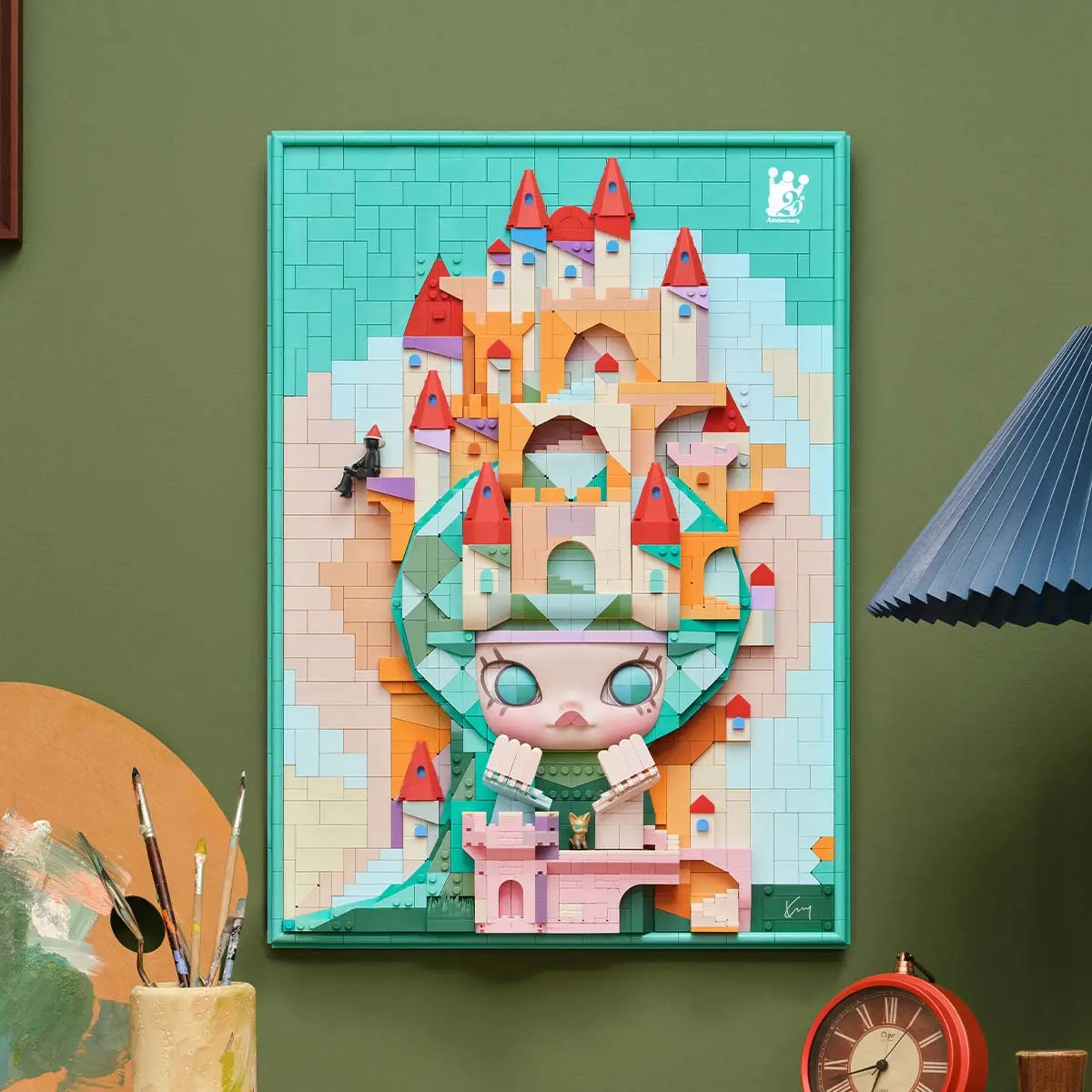 MOLLY Lost Triceratops Building Block Art