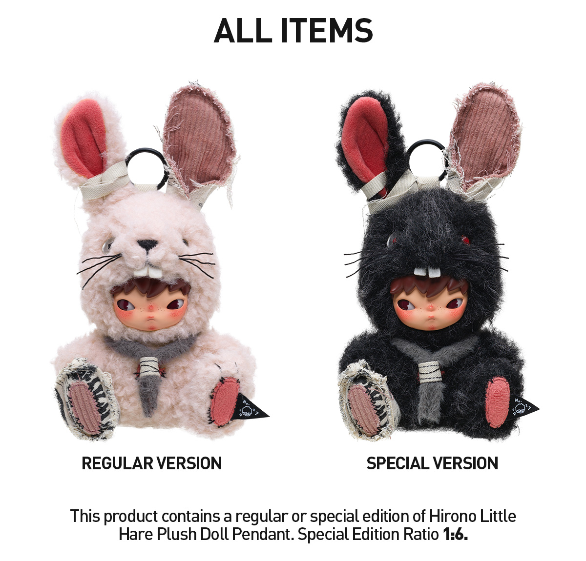 Hirono Little Hare Plush Doll Pendant - POP MART (United States)