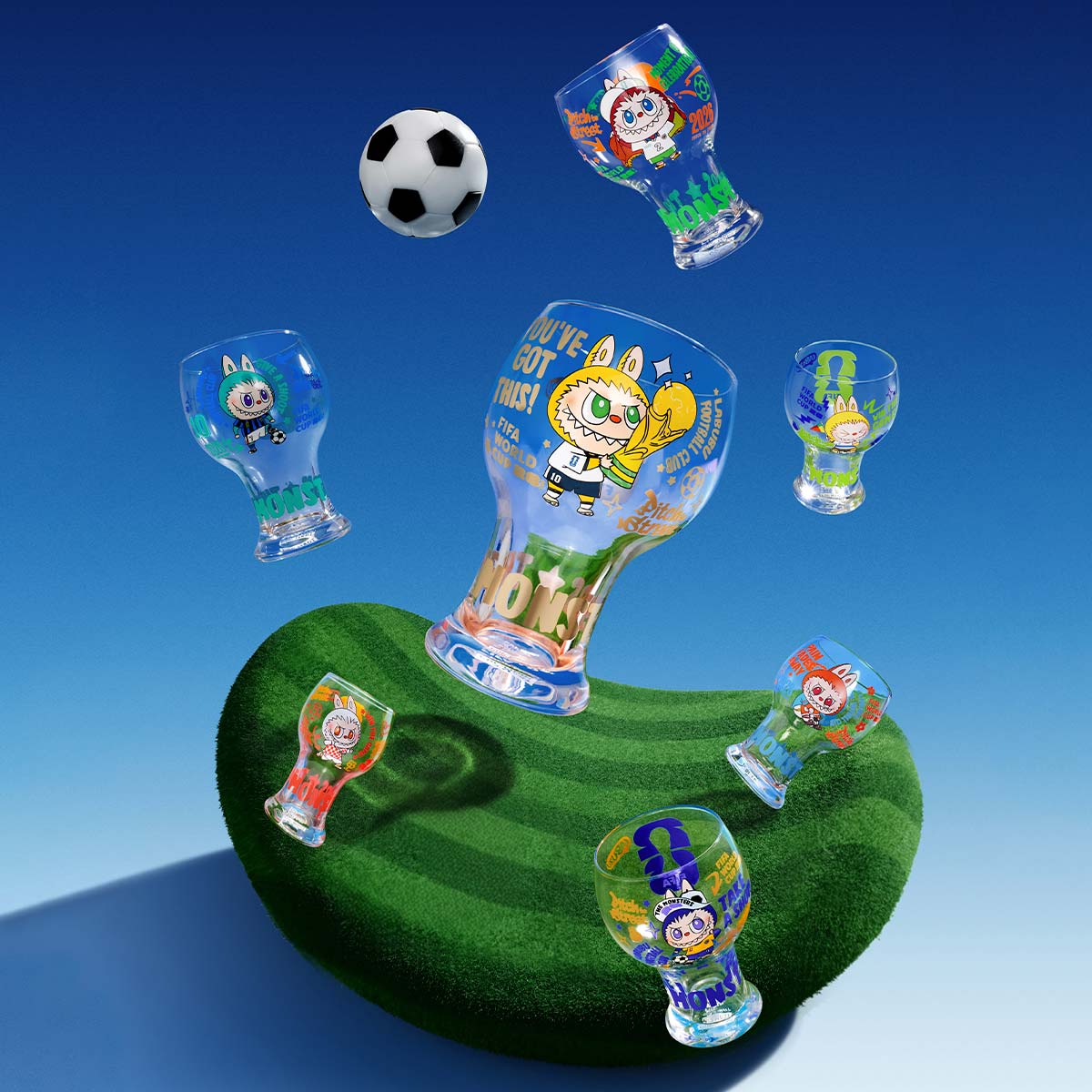 THE MONSTERS × FIFA SERIES-Glass Cup Blind Box - POP MART (Canada)
