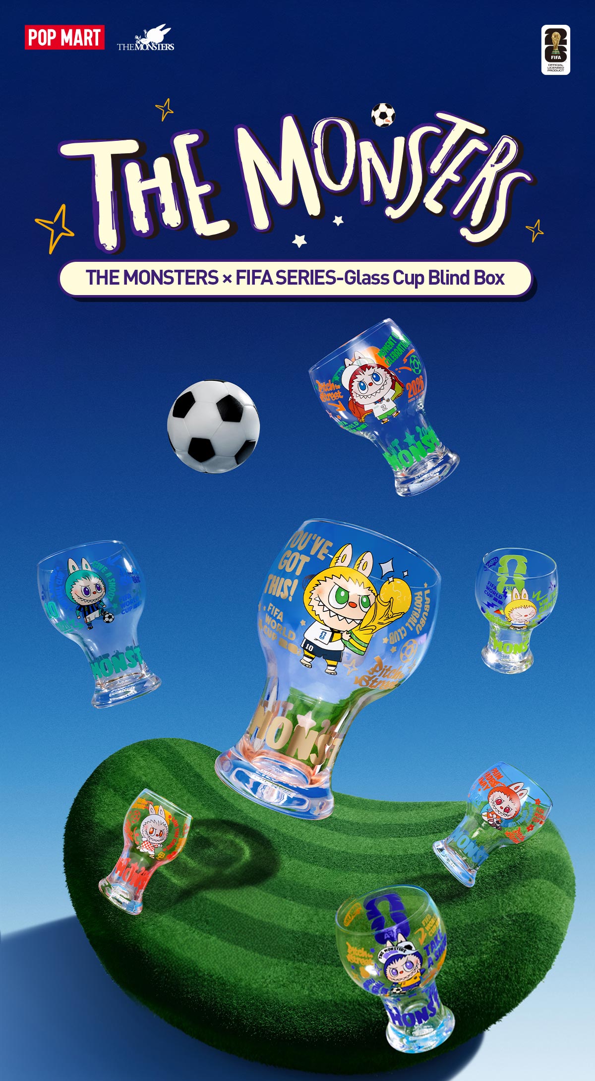 POP MART THE MONSTERS FIFA ワールドカップ THE MONSTERS × FIFA SERIES-Glass Cup Blind Box - POP MART (Canada)