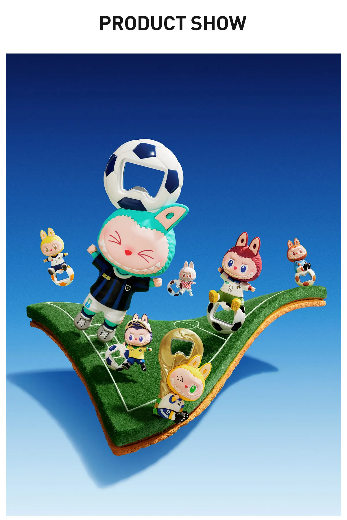 THE MONSTERS × FIFA SERIES - Bottle Opener Fridge Magnet Blind Box