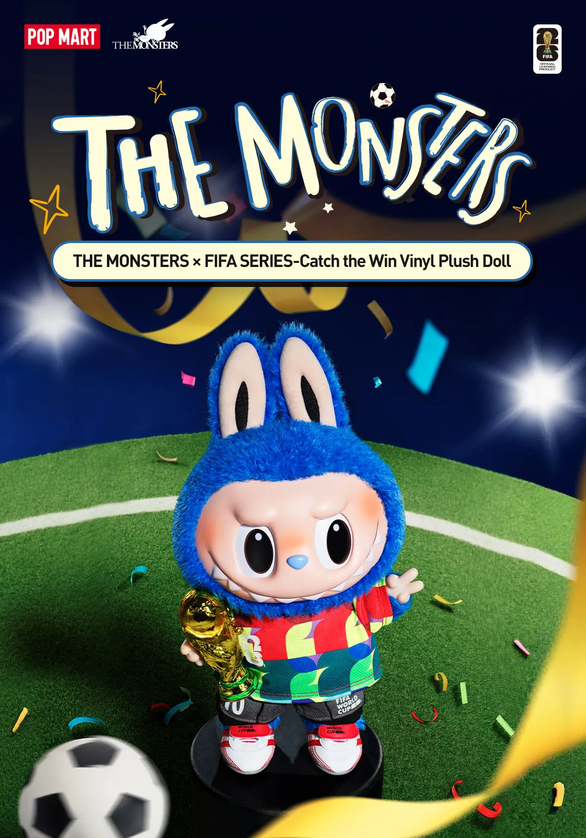 The Monster x FiFa Catch the win ぬいぐるみ THE MONSTERS × FIFA SERIES-Catch the Win Vinyl Plush Doll - POP