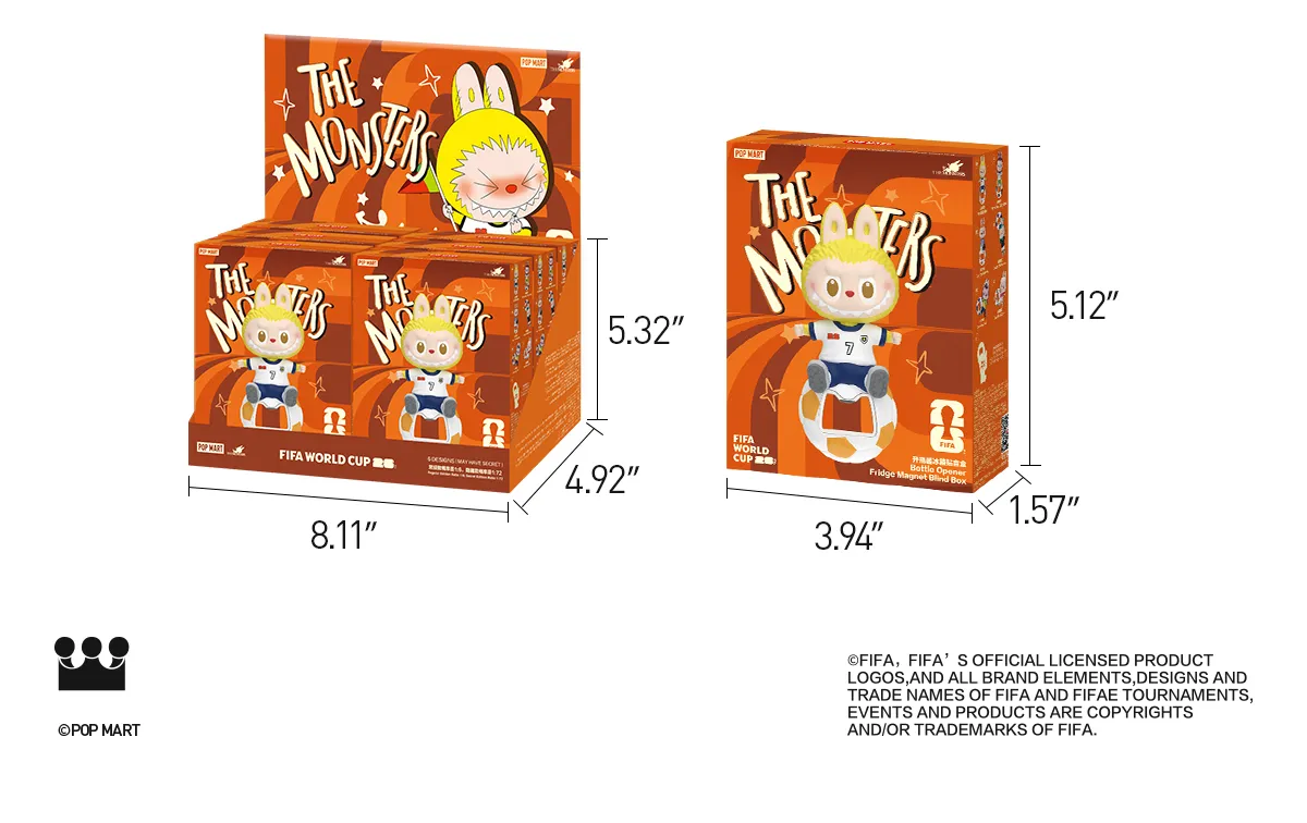 POP NOW:THE MONSTERS × FIFA SERIES - Bottle Opener Fridge Magnet