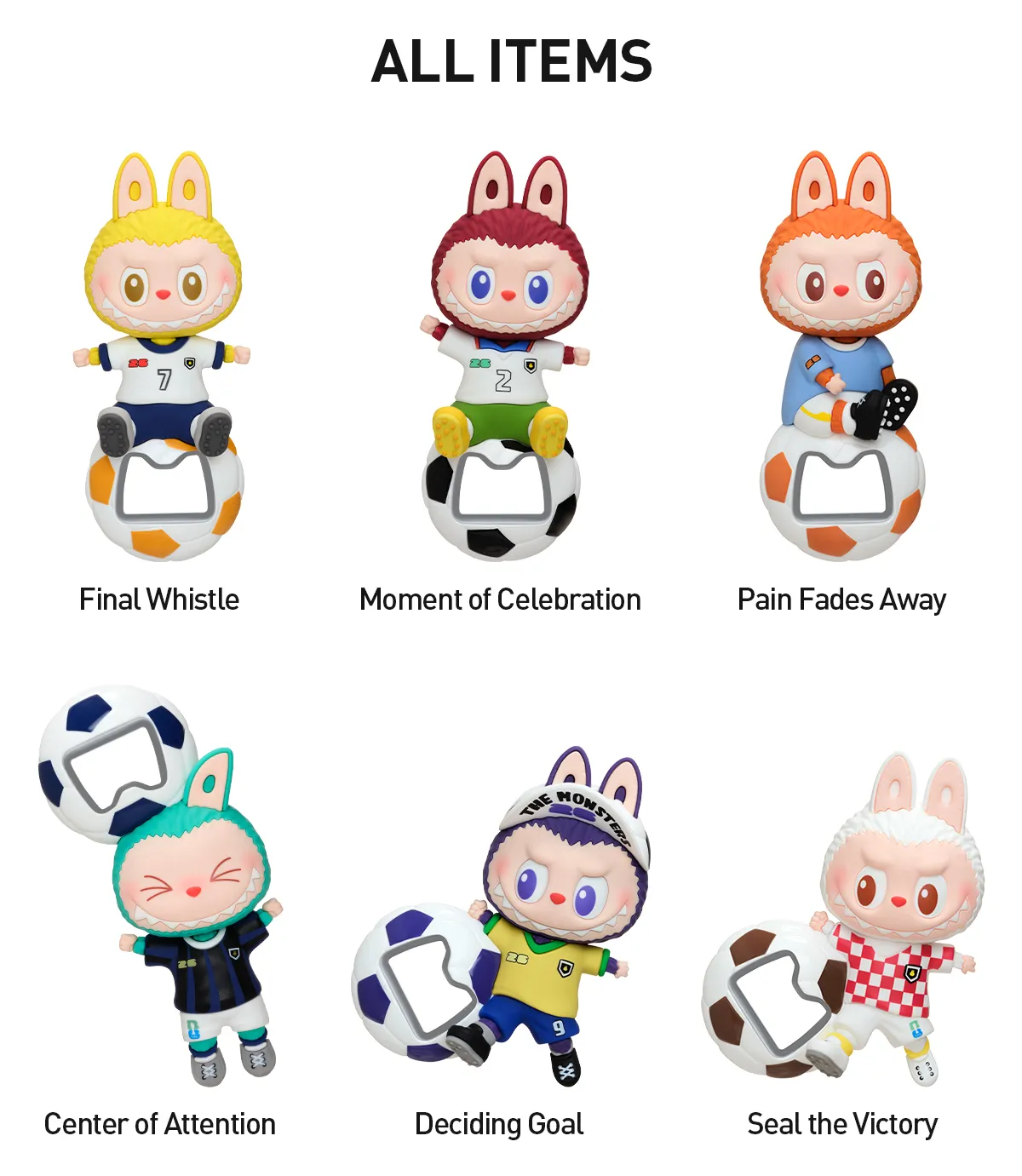 POP NOW:THE MONSTERS × FIFA SERIES - Bottle Opener Fridge Magnet