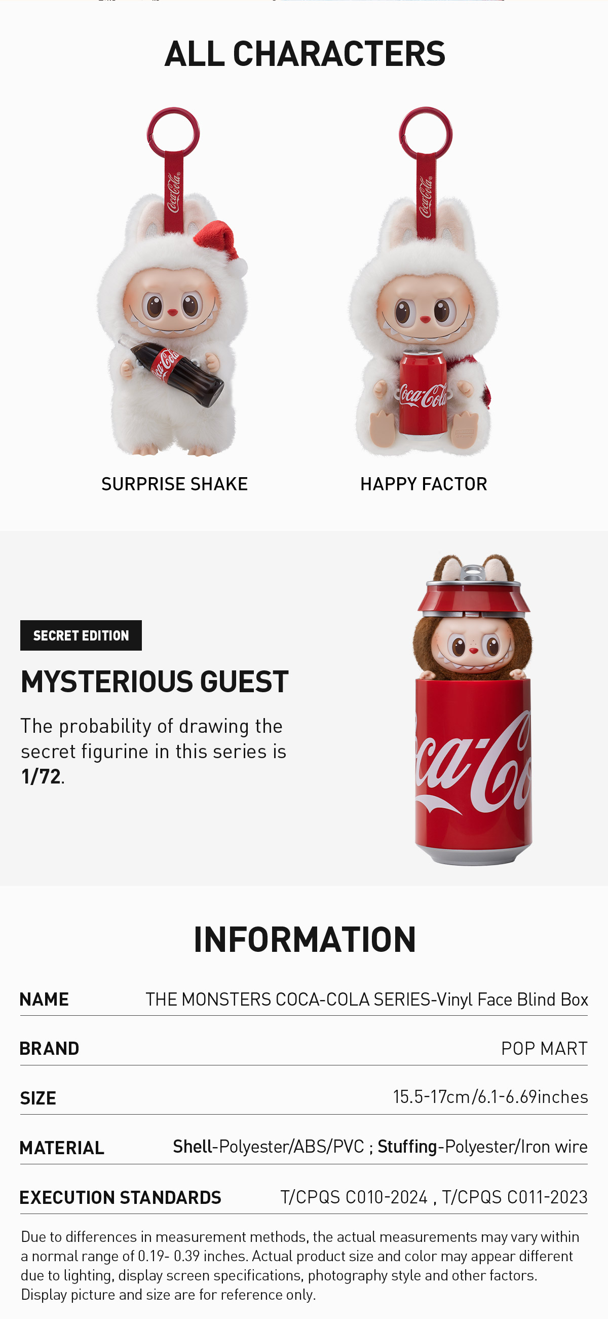 THE MONSTERS COCA-COLA SERIES-Vinyl Face Blind Box - POP MART (Canada)
